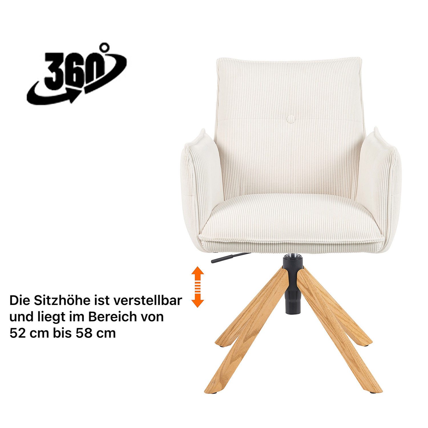 DUBI Möbel Polsterstuhl Mika-Paul 2er-Set günstig online kaufen