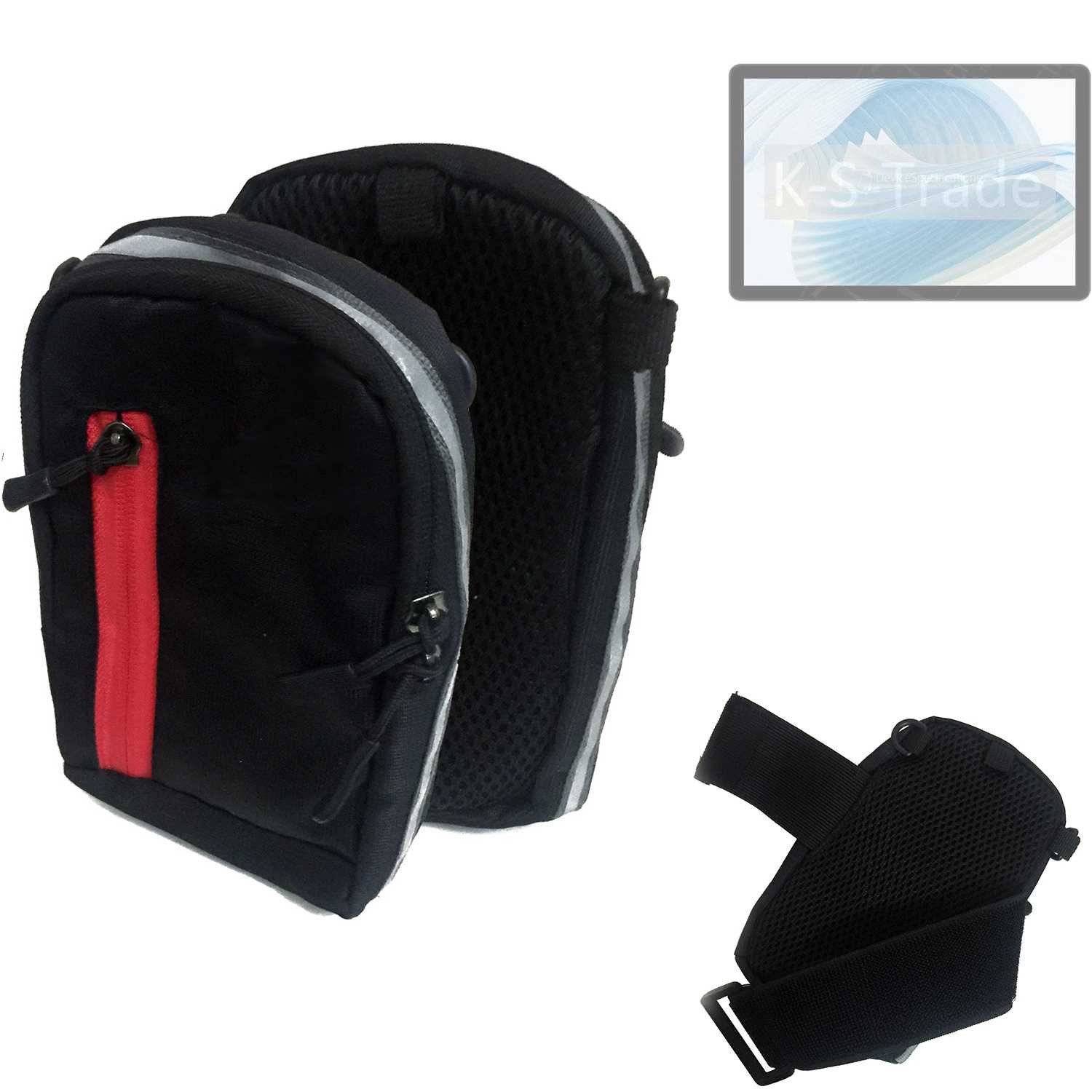 K-S-Trade Handyhülle für Doogee U11, Outdoor Gürteltasche Holster Umhängetasche schwarz Handy Tasche