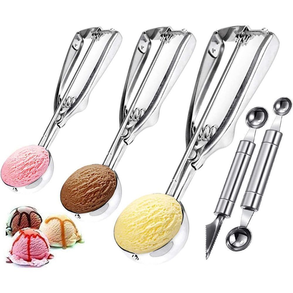FELIXLEO Ложка для мороженого 3 Größen Ложка для мороженого Set Eiskugelportionierer für Eiscreme