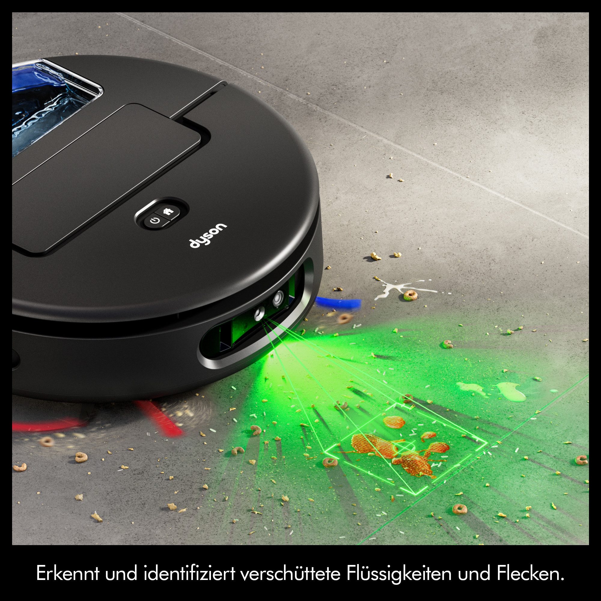 DYSON Saugroboter mit Wischfunktion spot+scrub Ai, beutellos, Beseitigt versteckte Flecken mithilfe fortschrittlicher KI