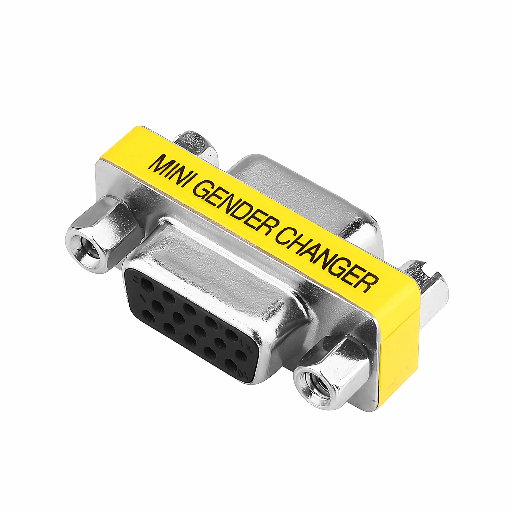 Bolwins B89 15Pin VGA SVGA Stecker auf Buchse, VGA 15-pol Adapterkoppler PC TV Computer-Adapter VGA zu VGA, 0 cm, Verbindung und Verlängerung von VGA-Kabeln