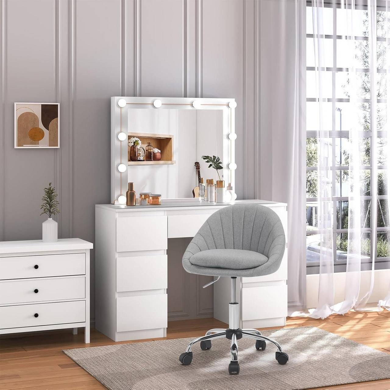 Woltu Bürostuhl (1 St), ergonomisch, Schminkstuhl, günstig online kaufen