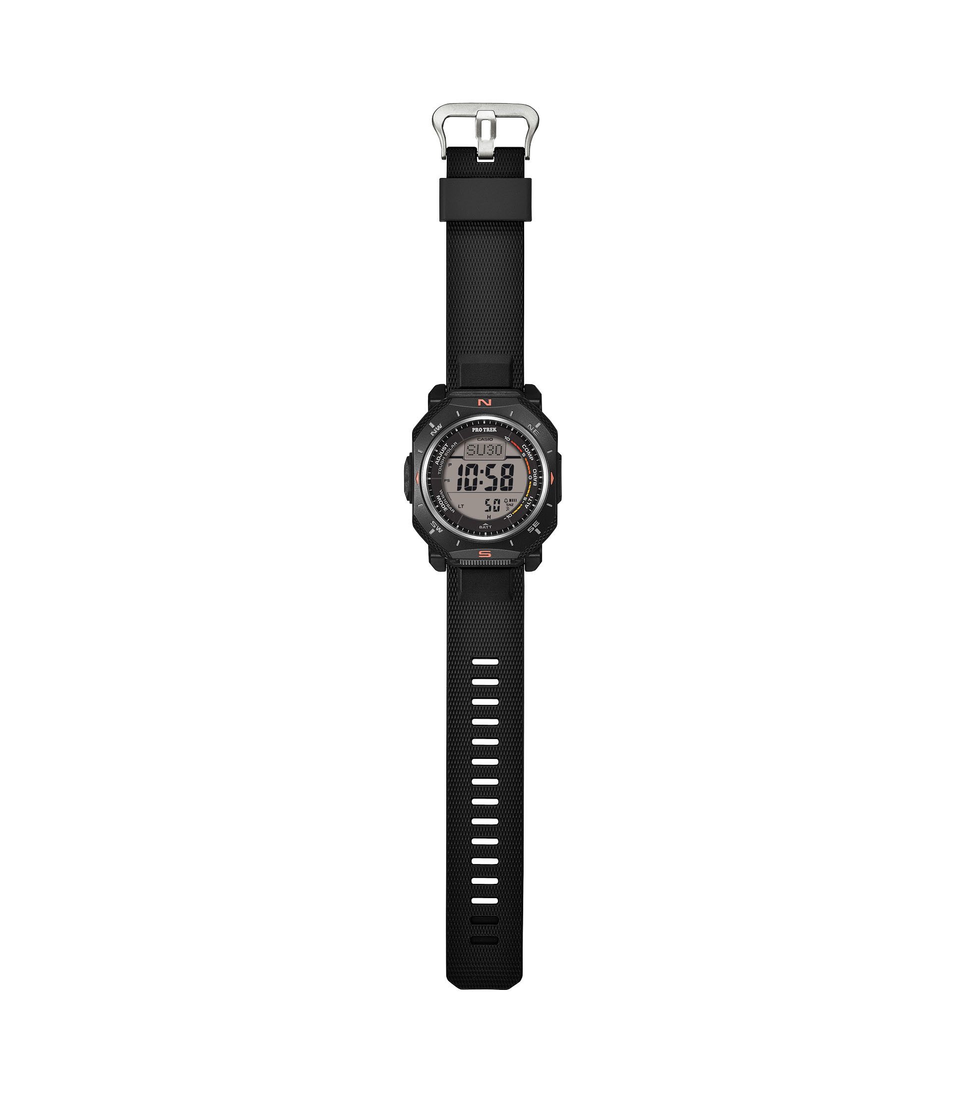 CASIO Solaruhr Casio Uhr Herren Pro Trek PRG-69-1ER Edelstahl, Resin, Schwarz, (1-tlg)