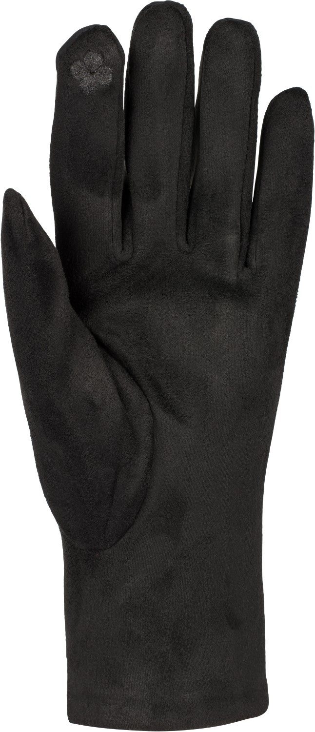 styleBREAKER Fleecehandschuhe Touchscreen Handschuhe Zick-Zack bestickt (1-St)