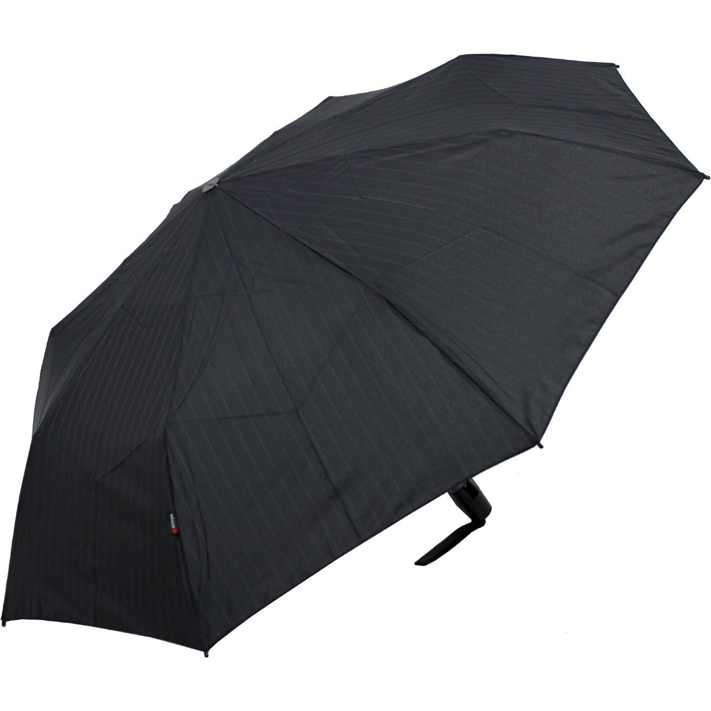 Regenschirm Duomatic Knirps Pinstripe, schwarz Knirps® Fiber sturmfest T2 Taschenregenschirm -