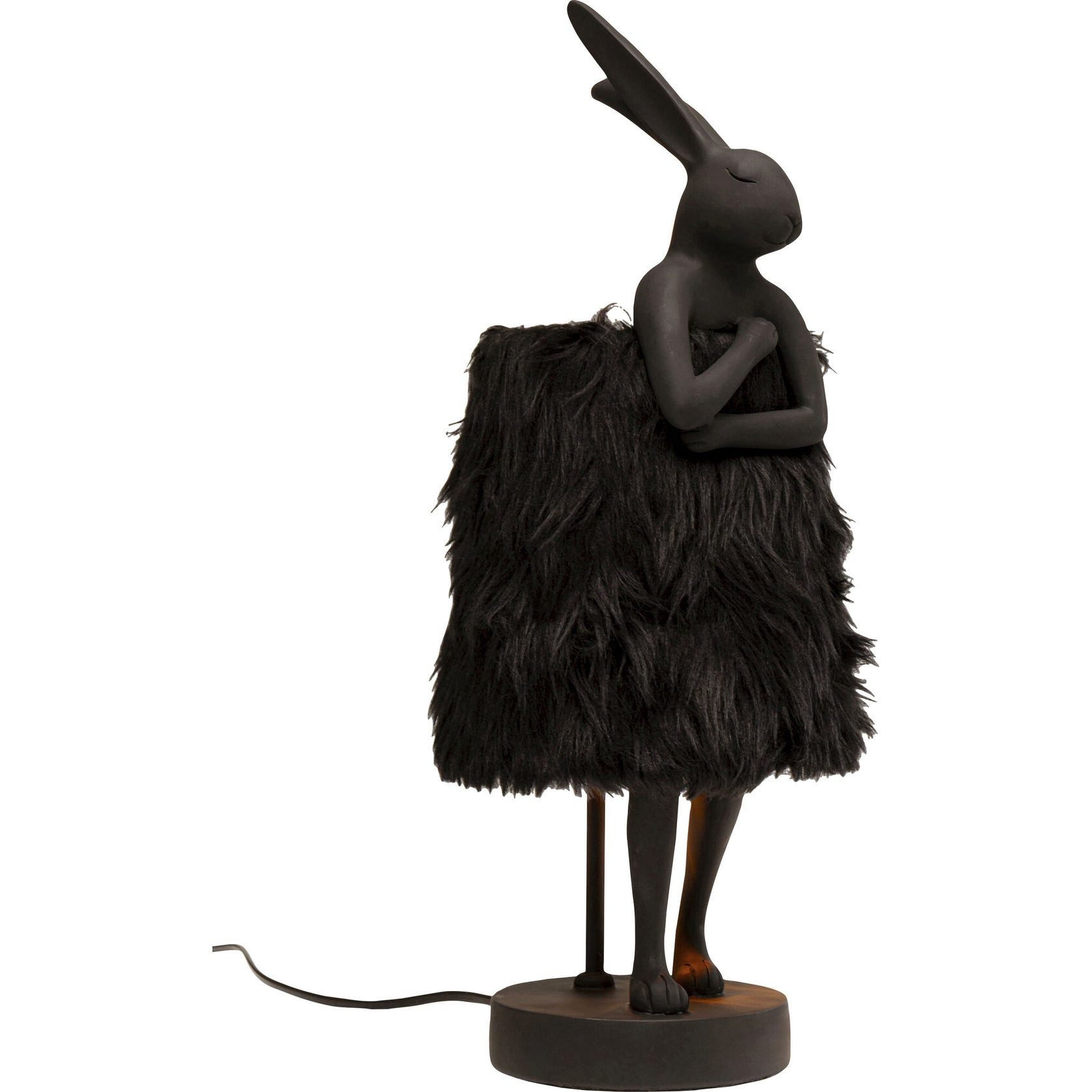Kare Design Tischleuchte Animal Rabbit Fur, Ein-/Ausschalter, ohne Leuchtmittel, Fell-Optik