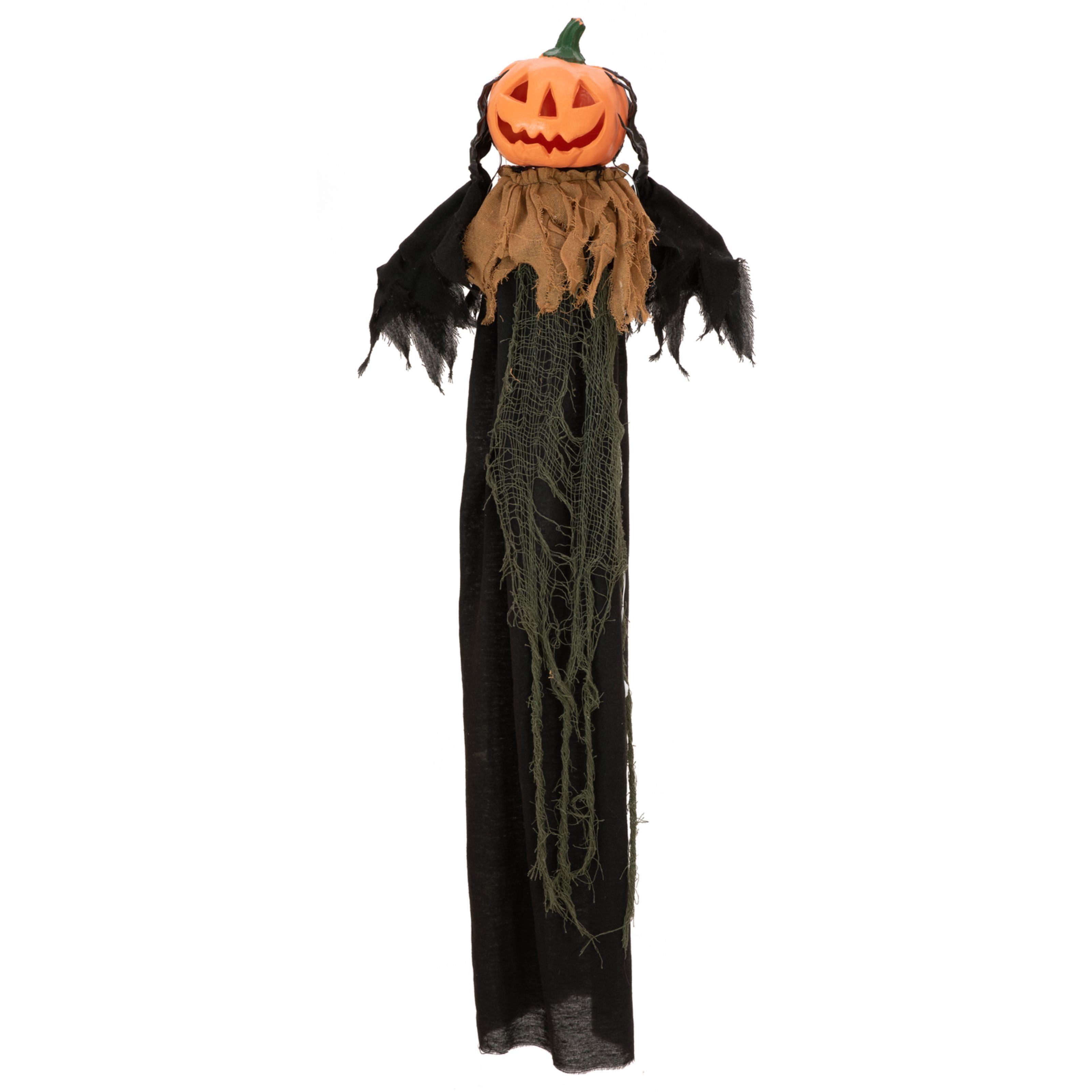 EUROPALMS Dekofigur (Deko und Möbel, Halloweendeko), Halloween Figur Kürbiskopf, animiert 115cm - Halloweendeko