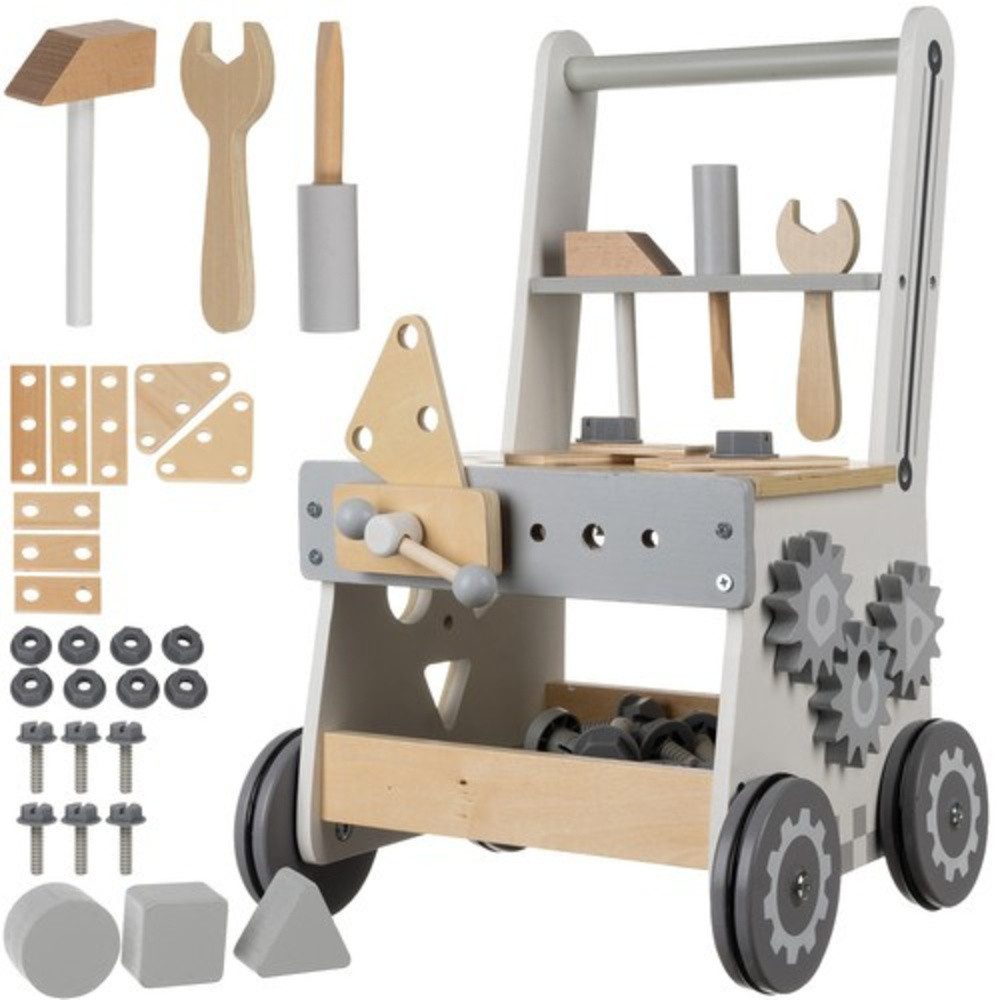 KRUZZEL 3in1 Holzwerkstatt Spielbausteine, (Spar-Set, 1 St., Kinderwerkstatt), langlebig und widerstandsfähig gegen intensives Spielen
