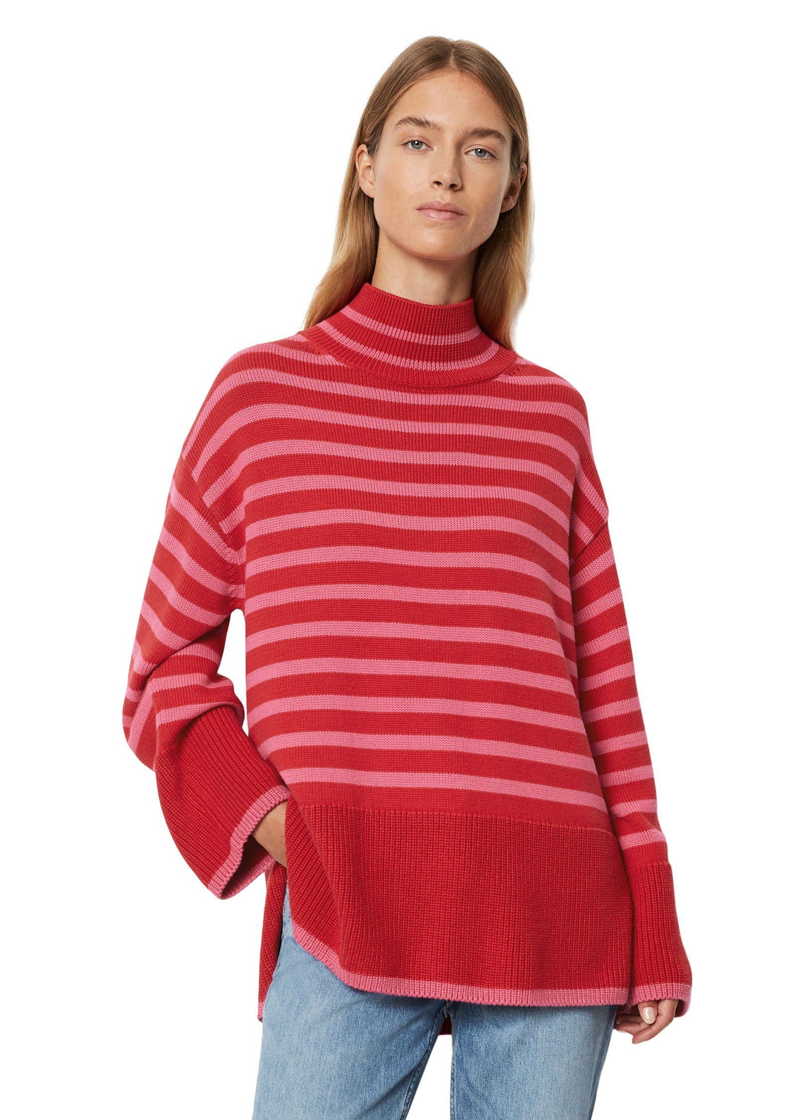 Marc O'Polo Strickpullover oversized multi/shiny red