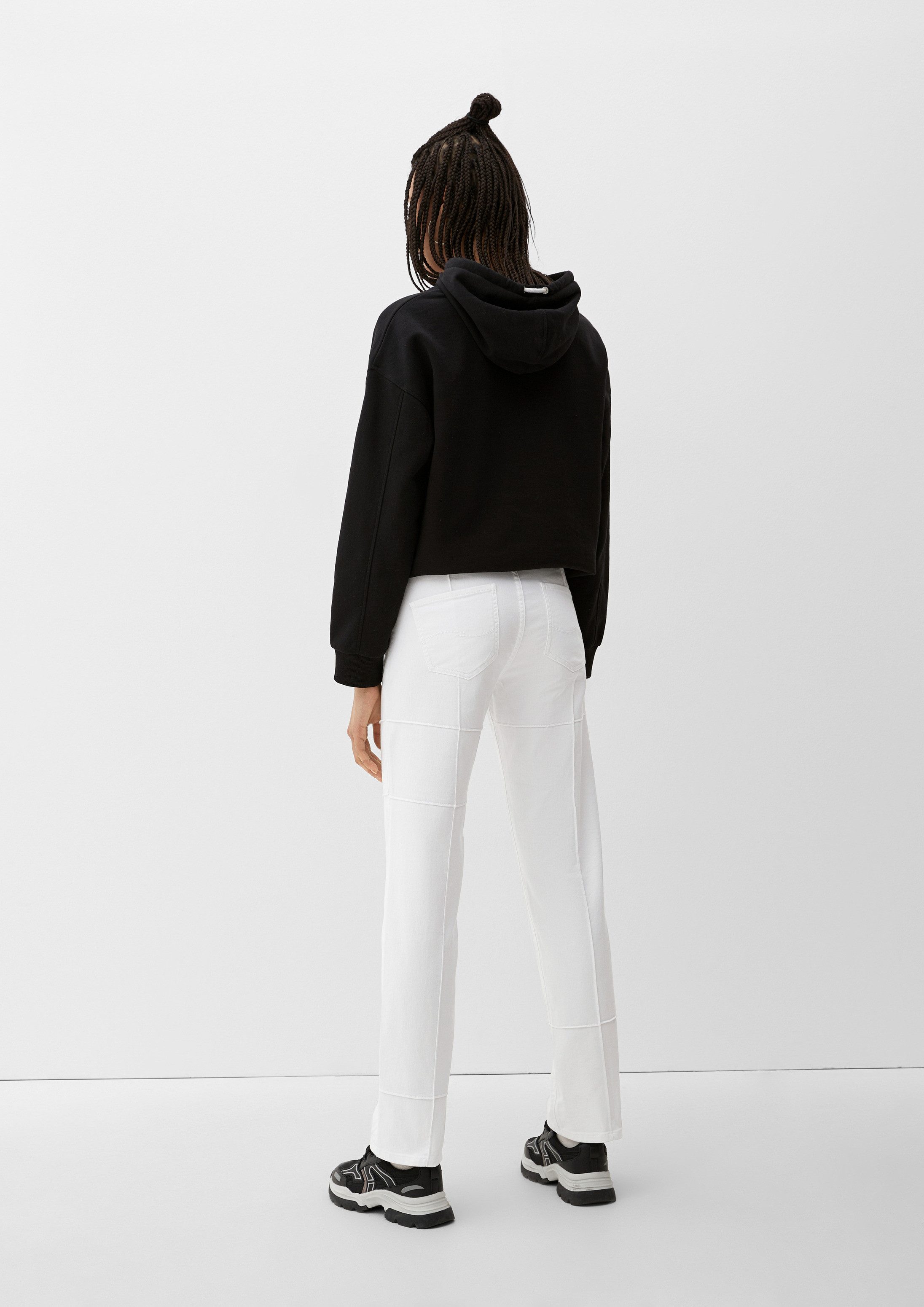 QS Slim-fit-Jeans Jeans-Hose CATIE Jeans Catie / Slim Fit / High Rise / Straight Leg / Pintucks