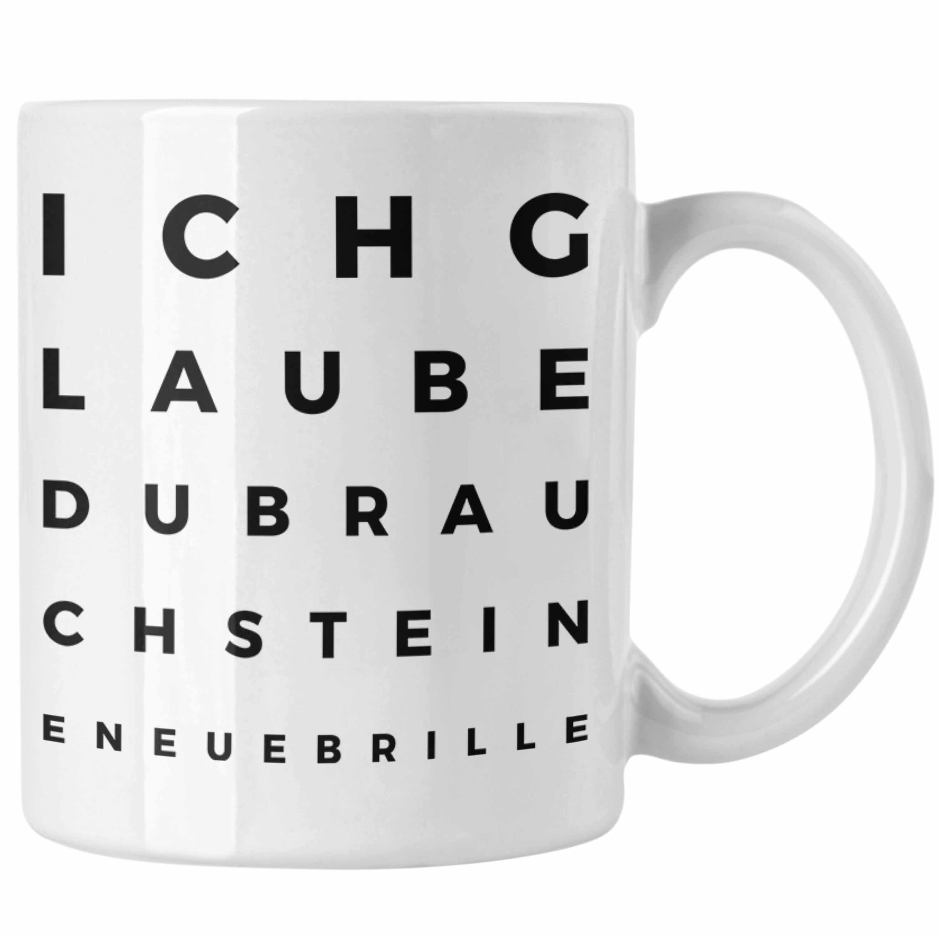 Trendation Tasse Trendation - Optiker Geschenk Tasse Augenarzt Lustiger Spruch Augenarztpraxis Geschenke Optikerin Meister Weiss