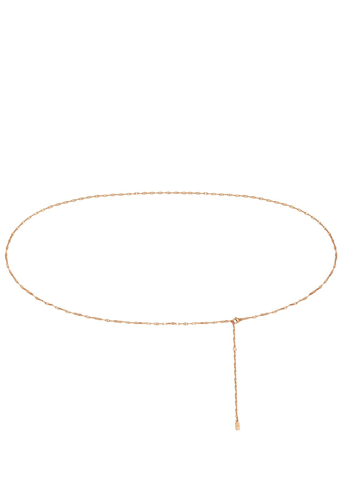 Hey Happiness Bauchkette Damen wasserfest, Rolokette, Taillenkette Körperschmuck aus Edelstahl, 18K Gold Roségold vergoldet