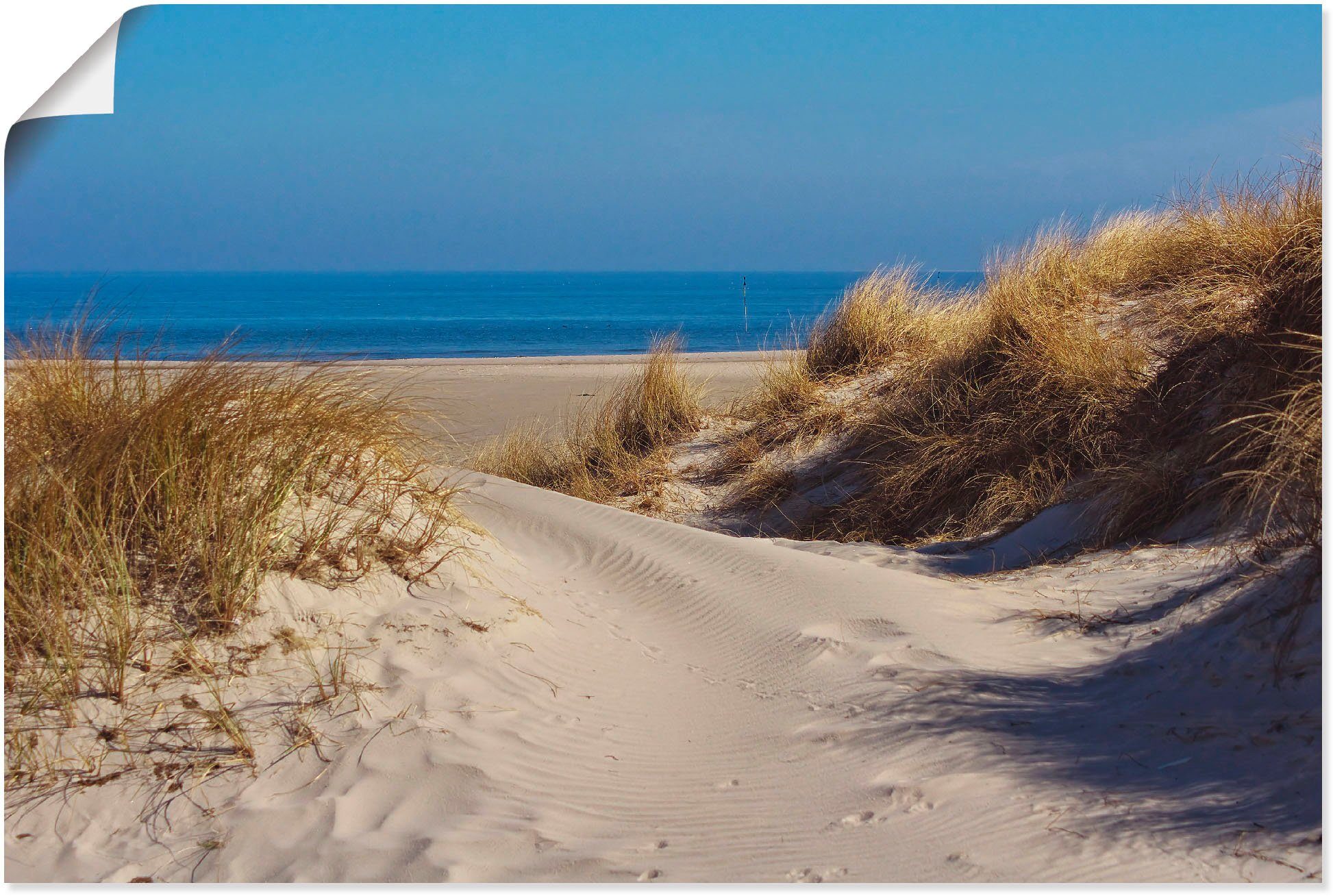 Artland Wandbild Am Meer - Insel Amrum, Strand (1 St), als Alubild,  Leinwandbild, Wandaufkleber oder Poster in versch. Größen