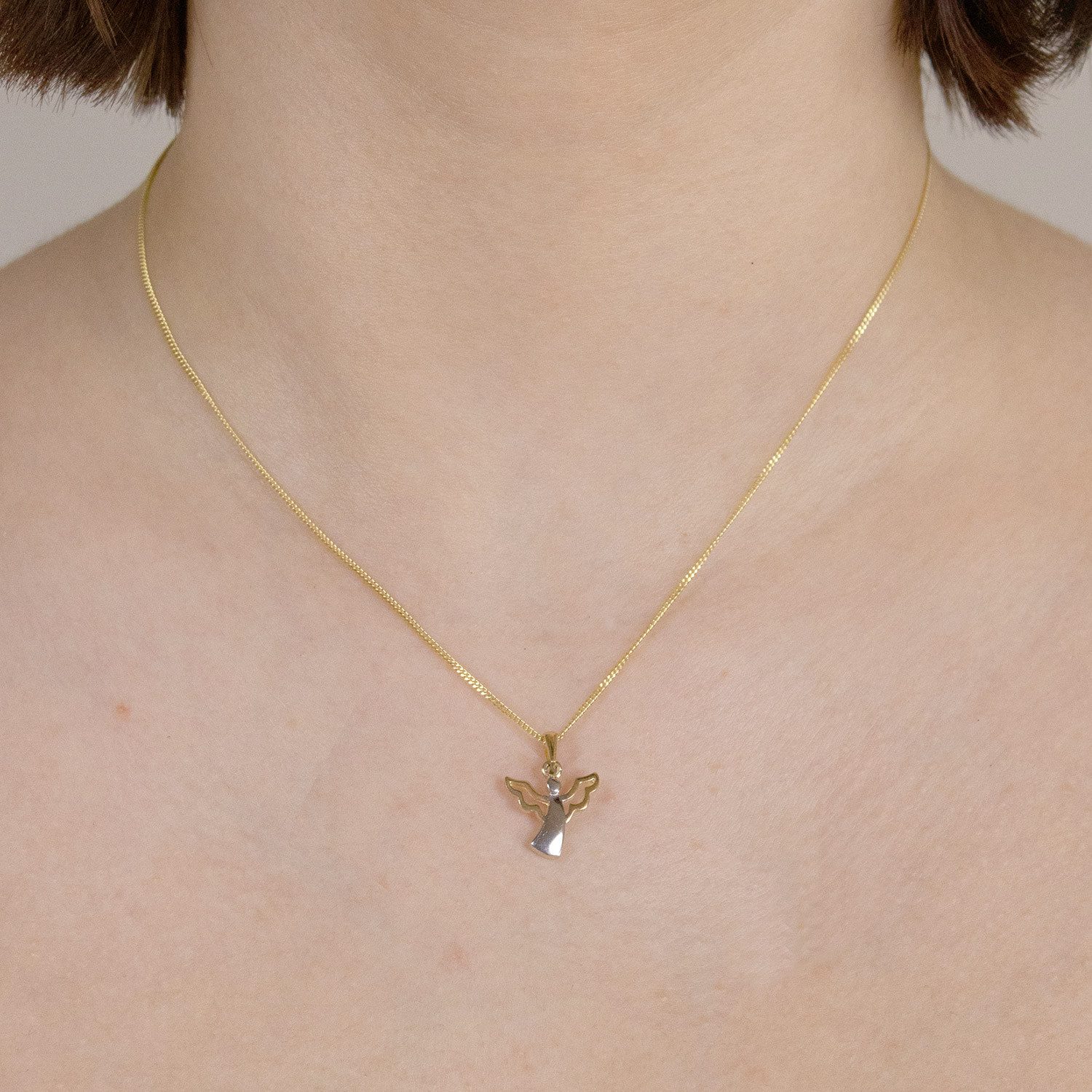 HOPLO Engelanhänger Gold Anhänger Engel mit Goldkette 333-8 Karat Gold rhod günstig online kaufen