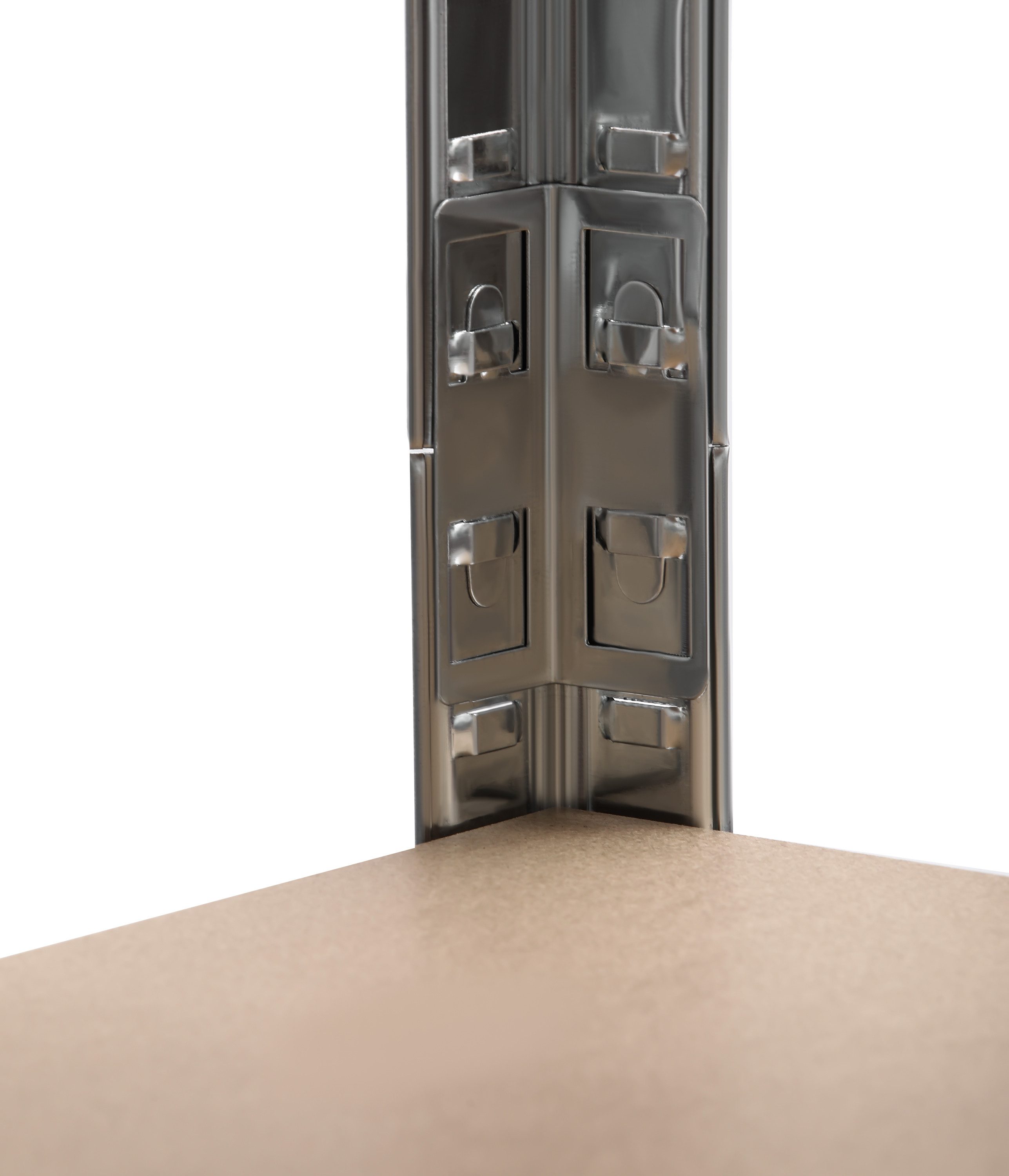 SCHULTE Regalwelt Schwerlastregal Stecksystem 5 MDF Böden 180x120x40 cm (HxBxT), verzinkt – Bild 5 von 5
