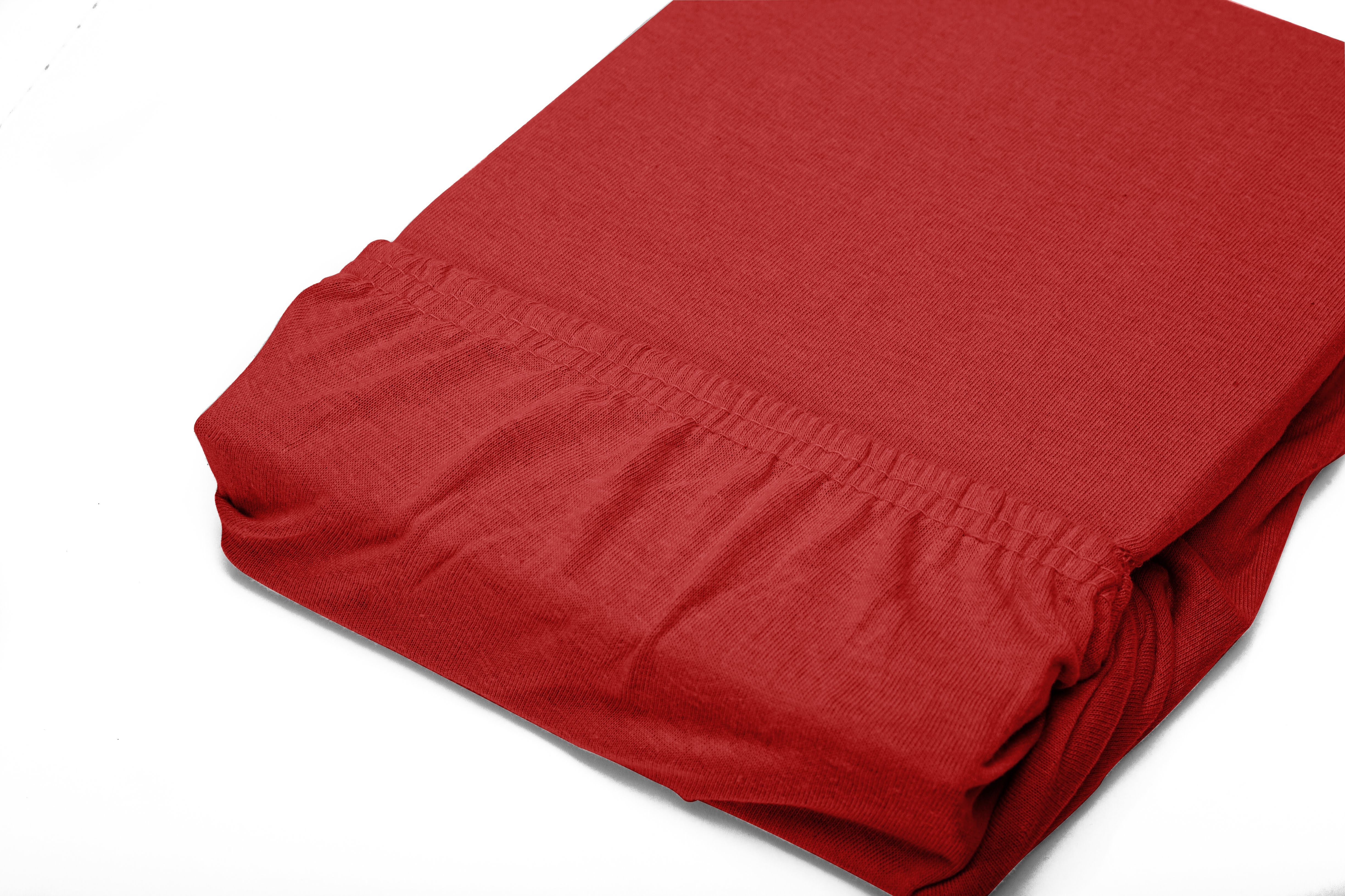 Hometex Premium Textiles Spannbettlaken Jersey Spannbettlaken 100% Baumwolle, Jersey, Gummizug: Rundumgummizug, Premium-Jersey Matratzenhöhe bis 23 cm – Bild 2 von 5