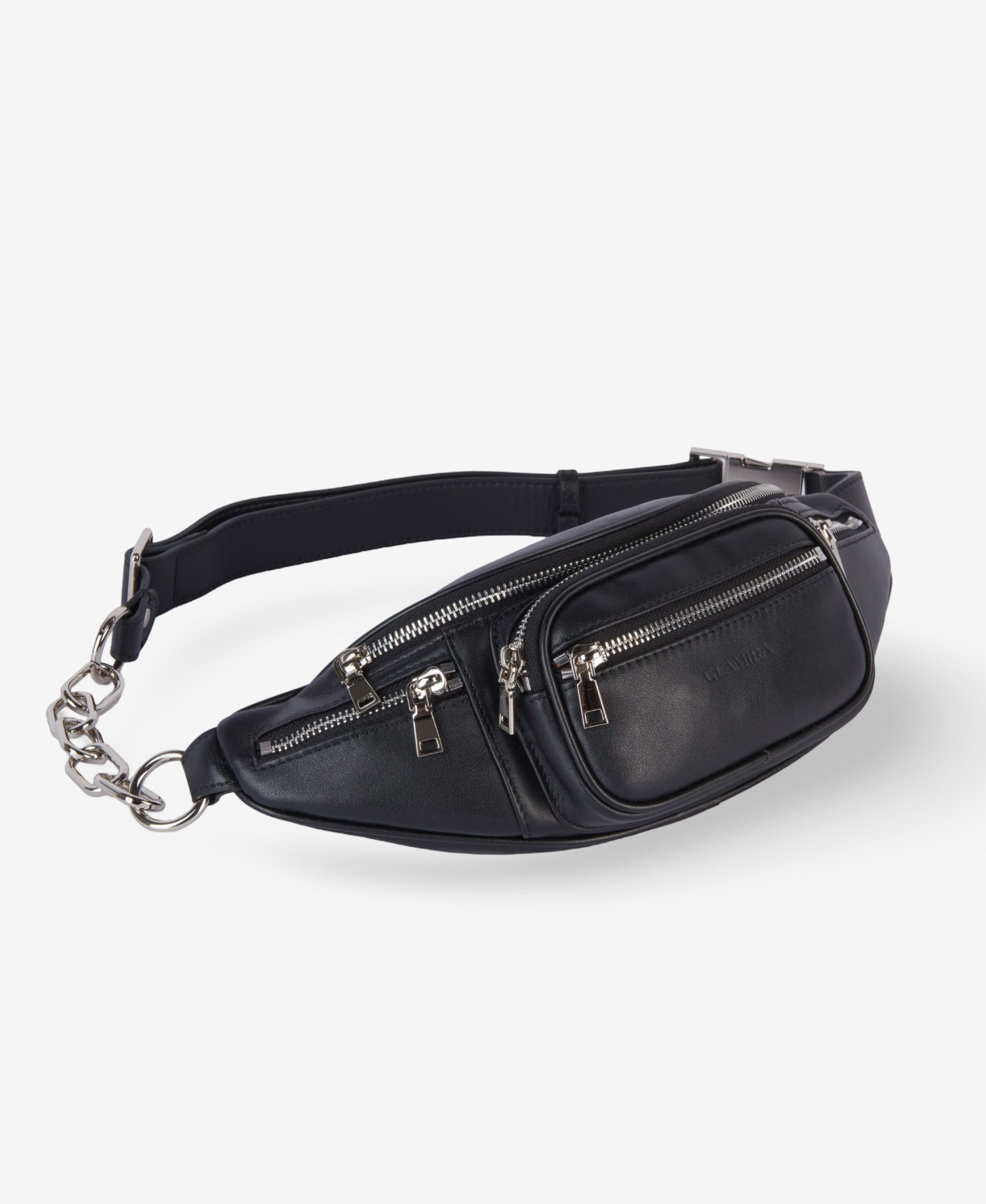GLAMIRA Gürteltasche UrbanSphere Schwarze Gürteltasche (1-tlg), echt Leder