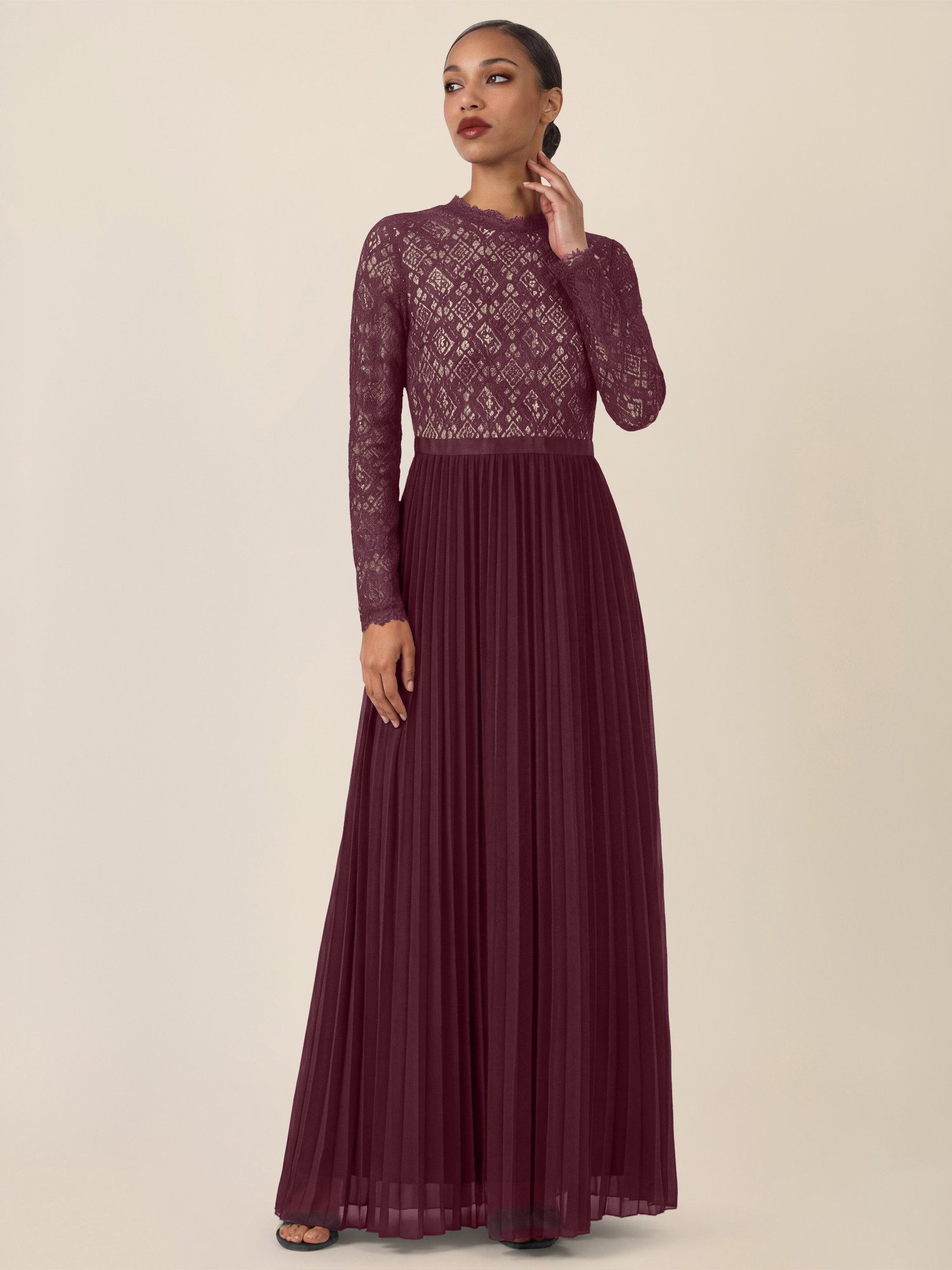 Apart Abendkleid Spitzenkleid mit Plissee-Rock