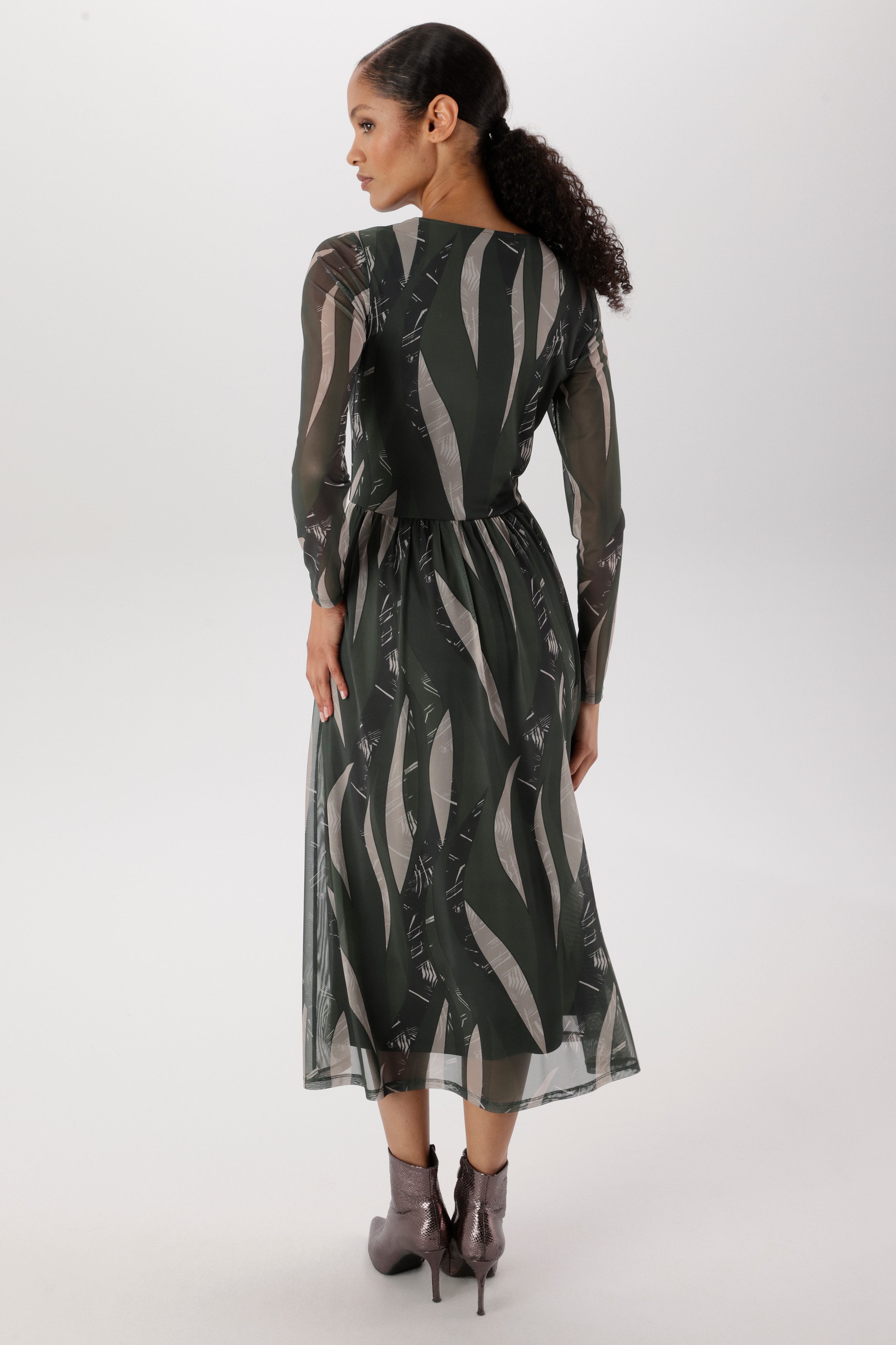 Aniston SELECTED Midikleid in Mesh-Qualität und harmonischer Musterung - NEUE KOLLEKTION