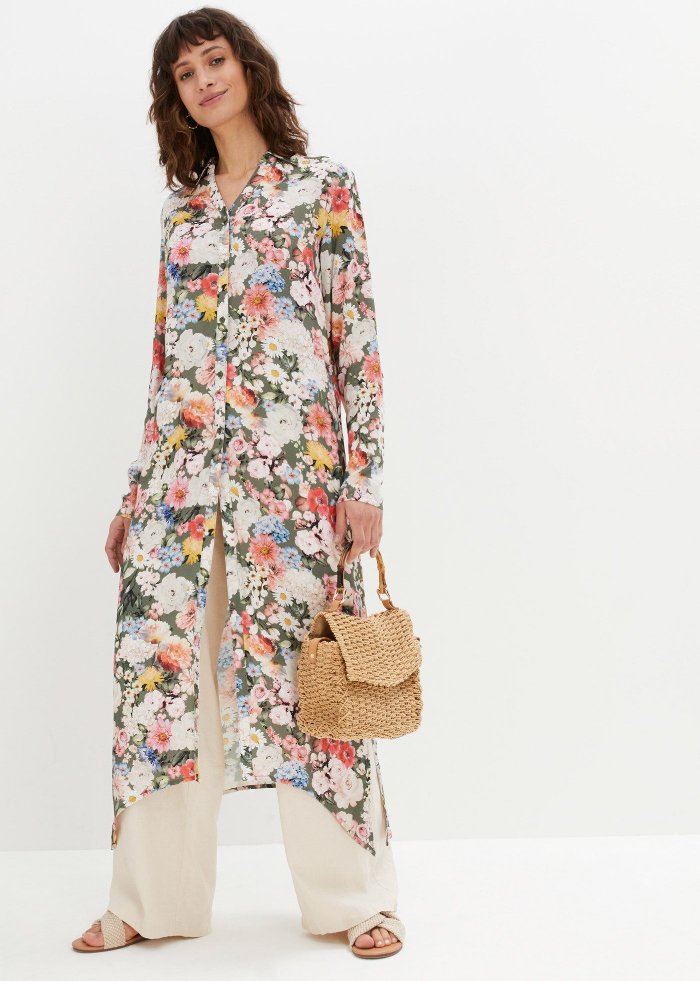 bonprix Longbluse Longbluse aus fließender Viskose günstig online kaufen