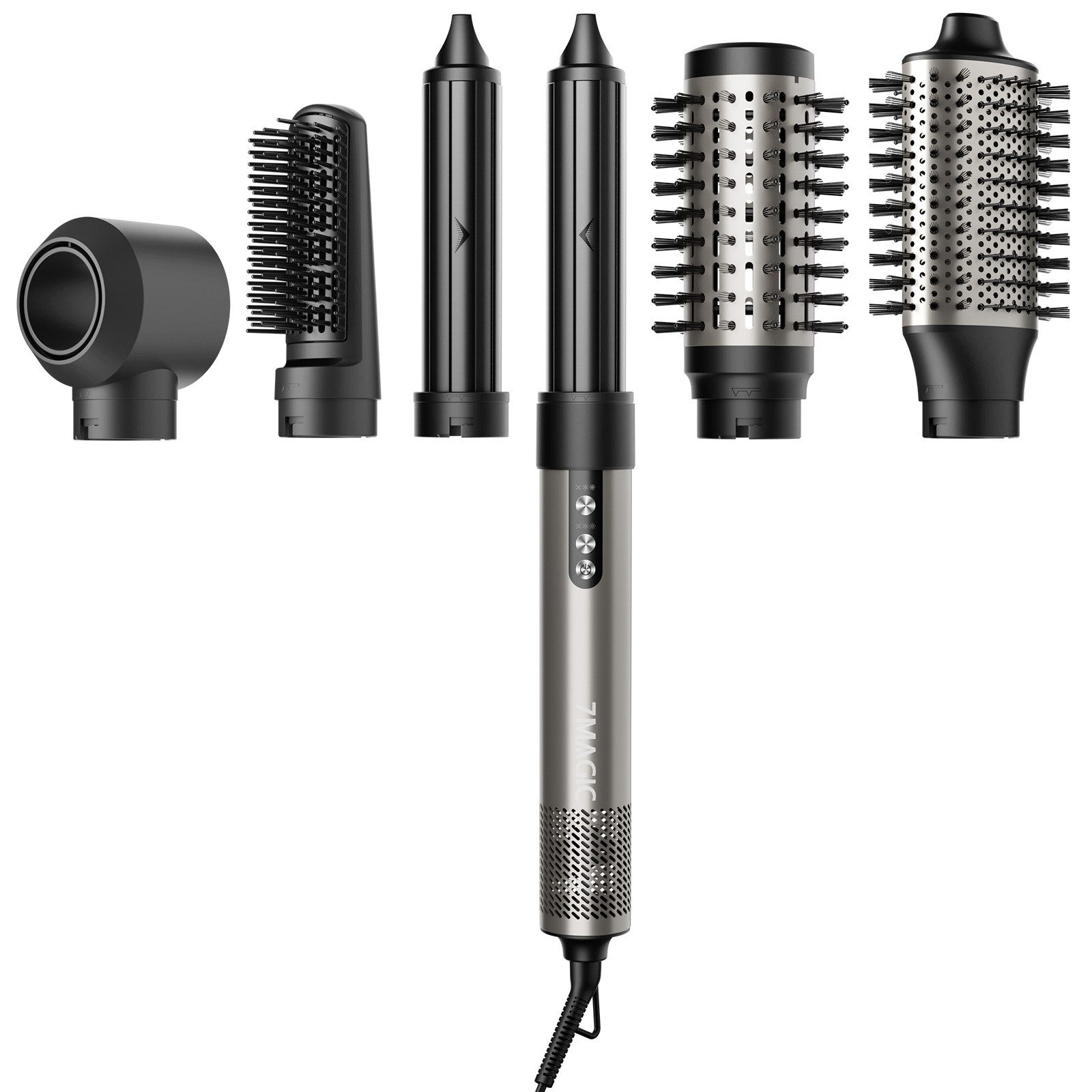 MCURO Фены 6-in-1 Airstyler Warmluftbürste Set,Luftstyler & Фены, 1200,00 W, Steuerung von Kalt- und Warmluft, Stylingbürsten mit Auto-Wrap-Lockenaufsatz,Keine Hitzeschäden