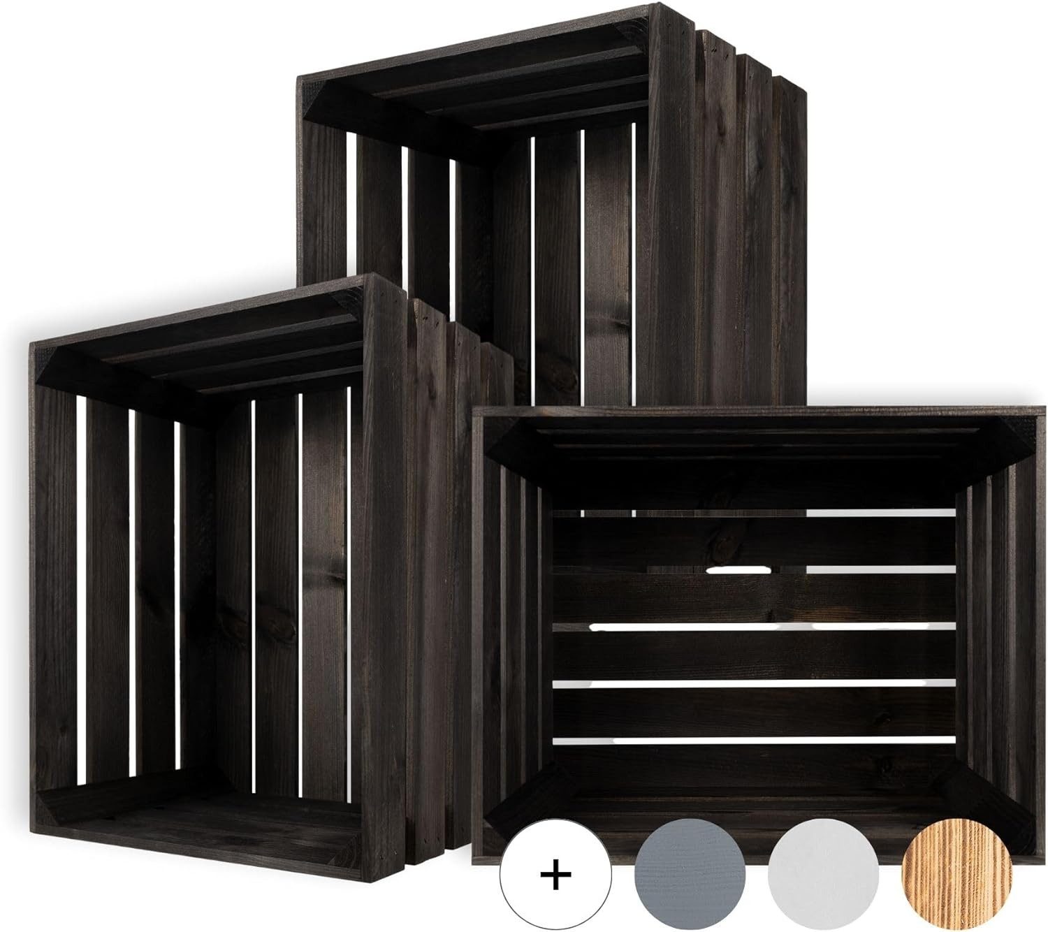 Creative Deco Holzkiste 3x Weinkisten Set günstig online kaufen
