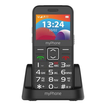myPhone LTE Mobiltelefon, 1400 mAh, 4G LTE, SOS-Taste und Taschenlampe Schwarz Smartphone