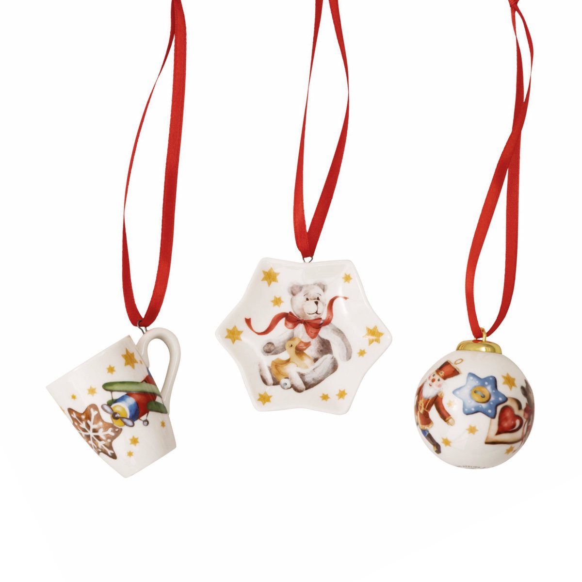 Hutschenreuther Christbaumschmuck Sammelserie Weihnachtslied 2026 Weihnachtsgeschirr, 3-tlg.