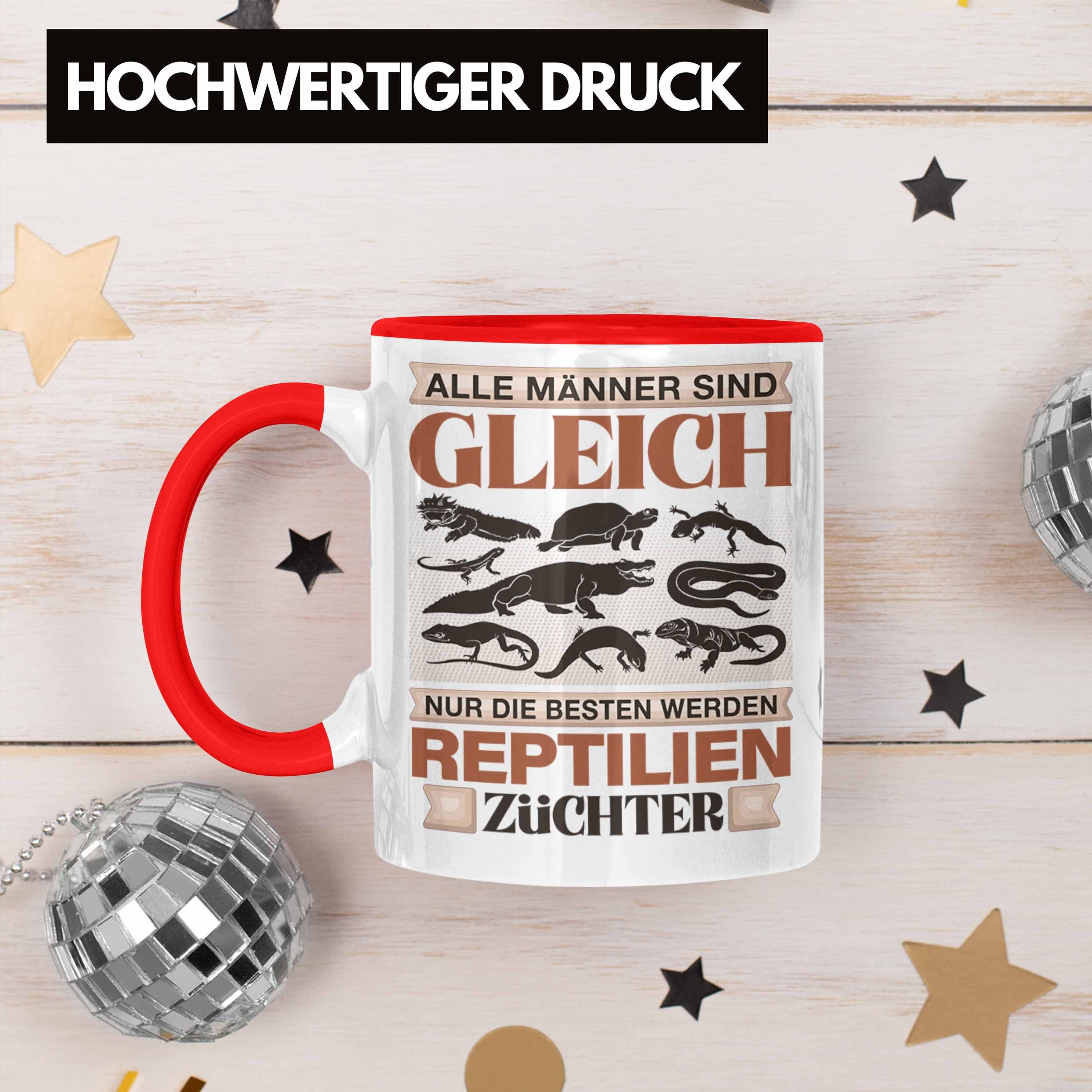 Tasse Trendation - Geschenk Reptilien Rot Tasse Geschenk Trendation Spruch Lustiger Züchter