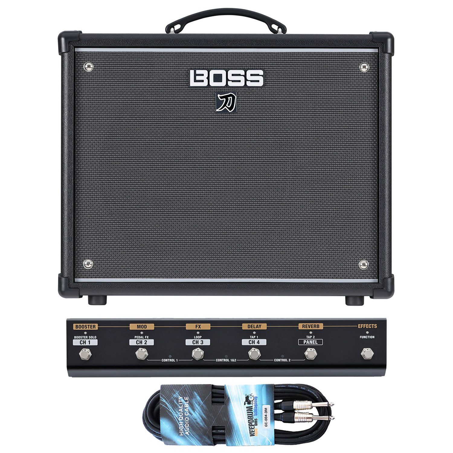 Boss Gitarren-Verstärker Katana 50 EX Gen 3 mit Fußschalter und Kabel Verstärker