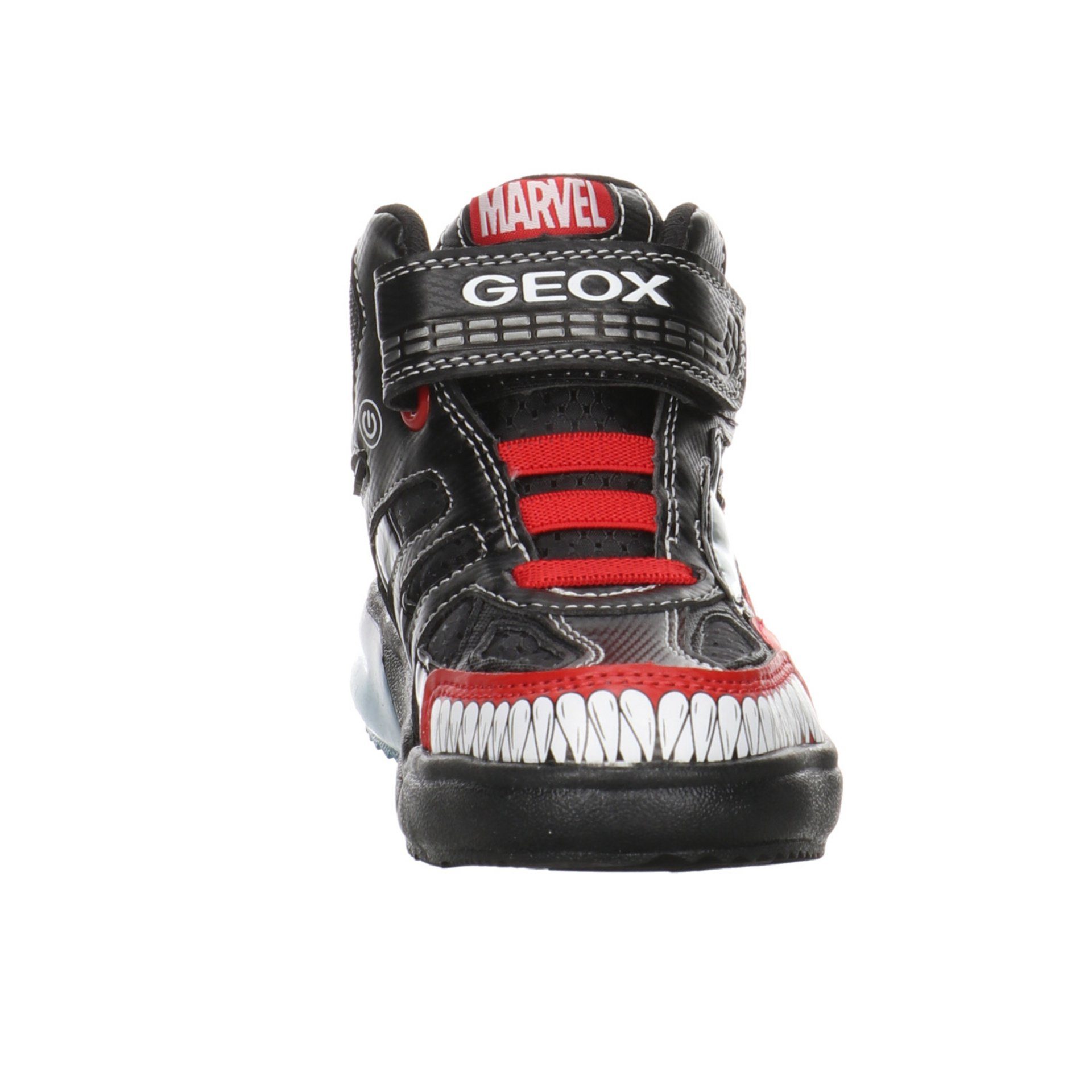 Kinderschuhe Synthetikkombination black/red Grayjay Jungen Schnürhalbschuhe Geox Schnürschuh Boots