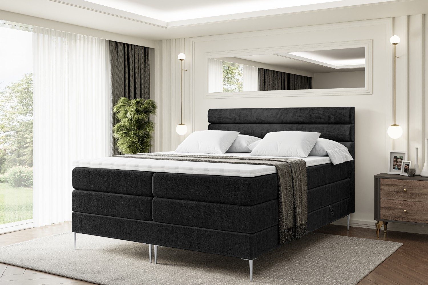 ALTDECOR Boxspringbett CELESTIA-F KING (Multipocket-Matratze H4, günstig online kaufen