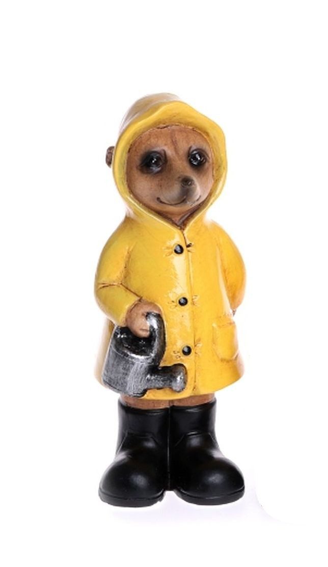 Dragimex Gartenfigur Erdmännchen stehend im Regenmantel günstig online kaufen