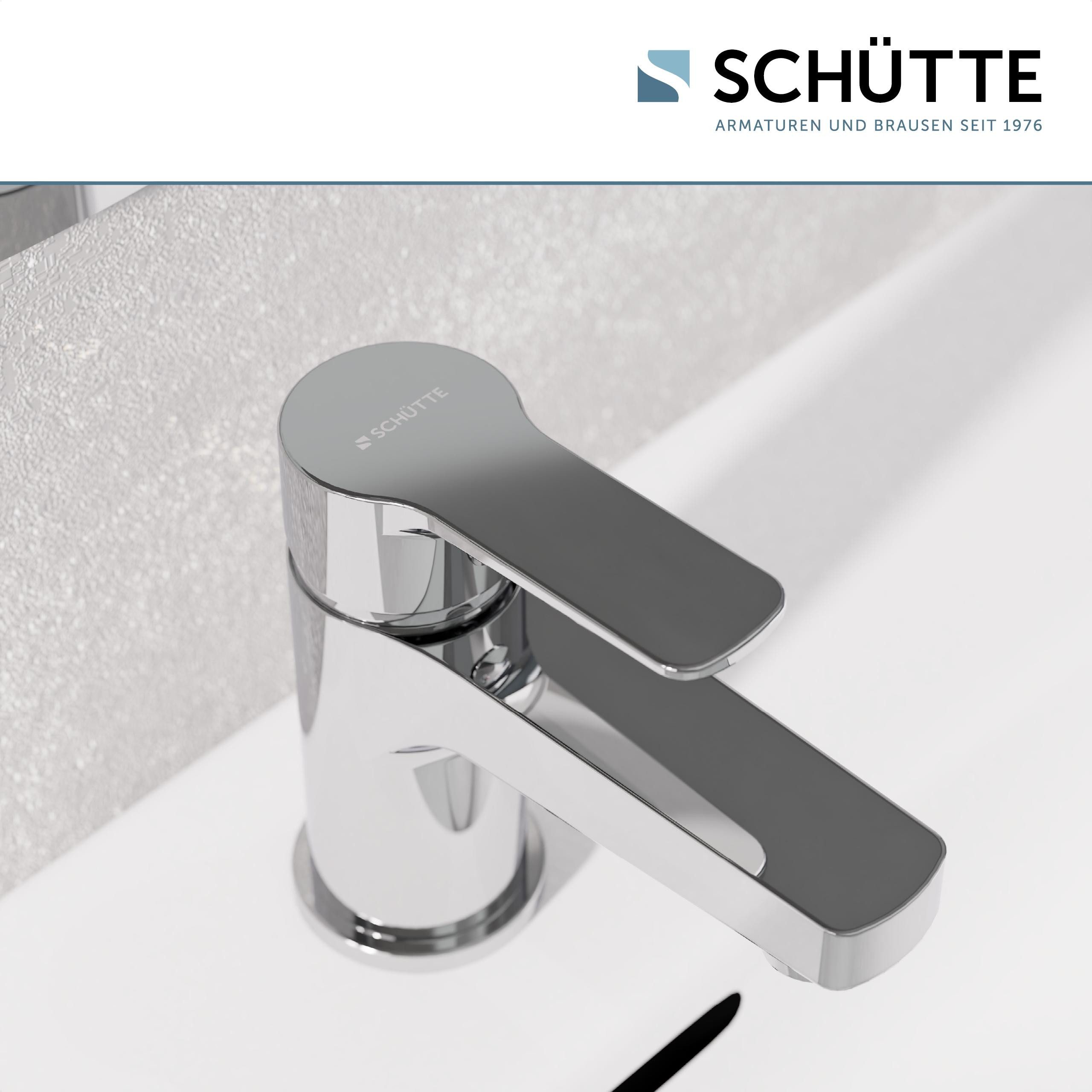 Schütte Waschtischarmatur PADUA chrom Kartusche, Marken-Mischdüse, Flexschläuche, Befestigungssatz