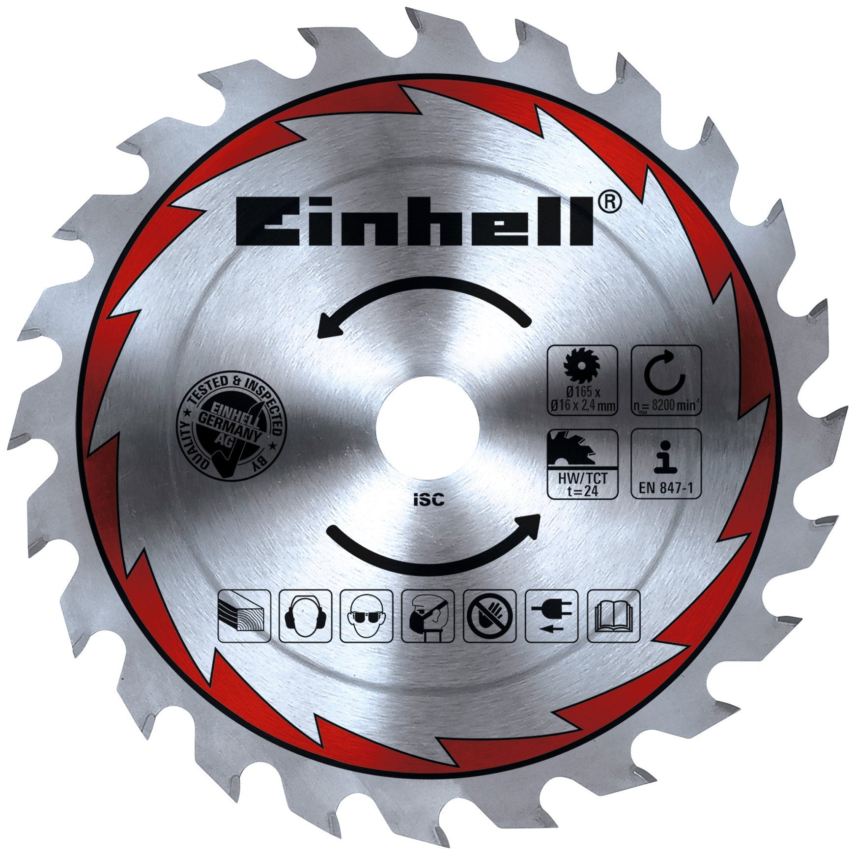 U/min, 165 mm, Sägeschuh W, 165, 5500 TE-CS 1200 Handkreissäge Einhell mit