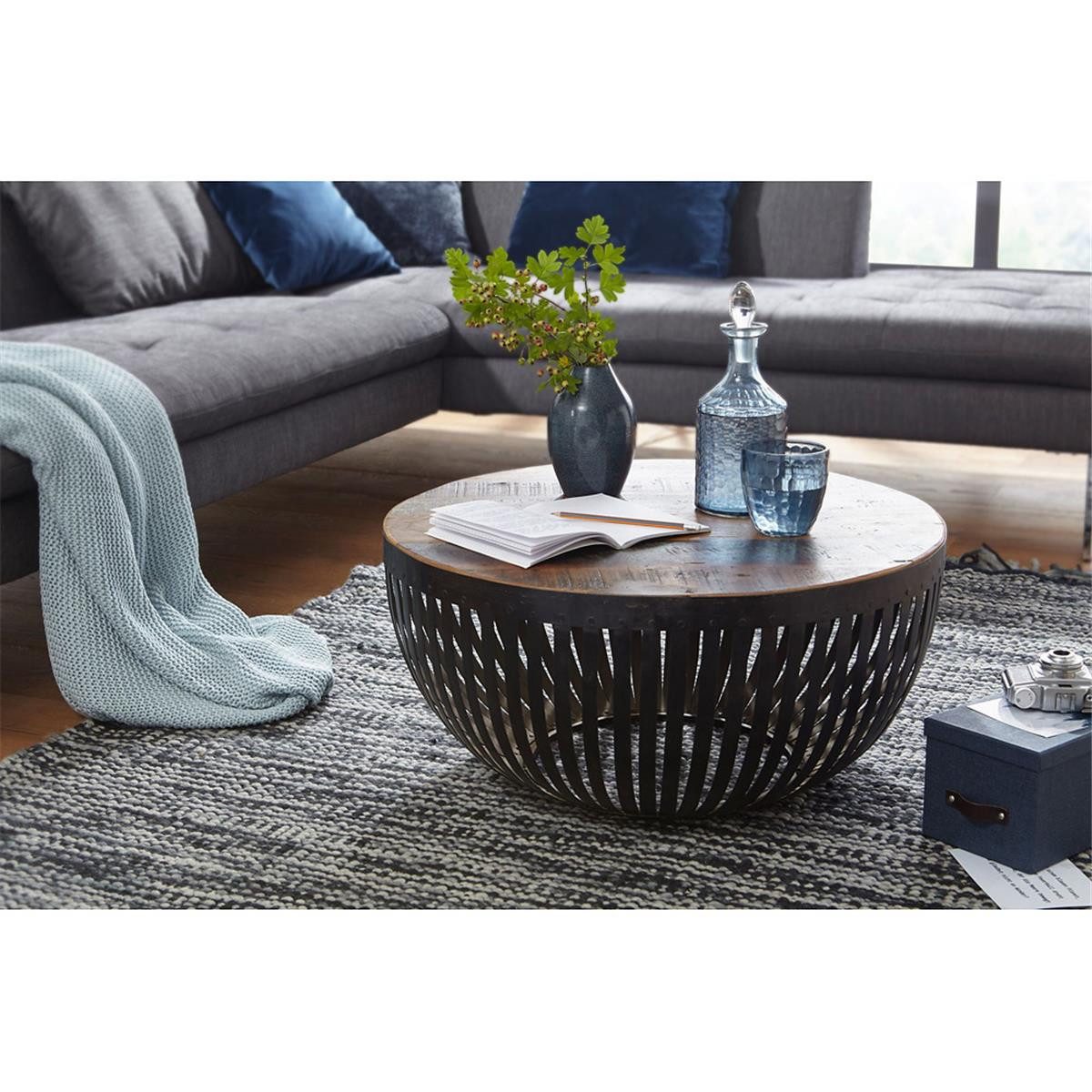 Lomadox Couchtisch, aus einem Drahtkorb im günstig online kaufen