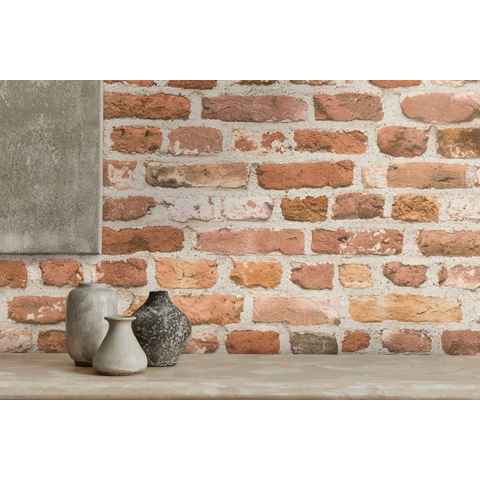 A.S. Création Vliestapete Bricks & Stones Backstein Steinoptik, leicht strukturiert, matt, (1 St)