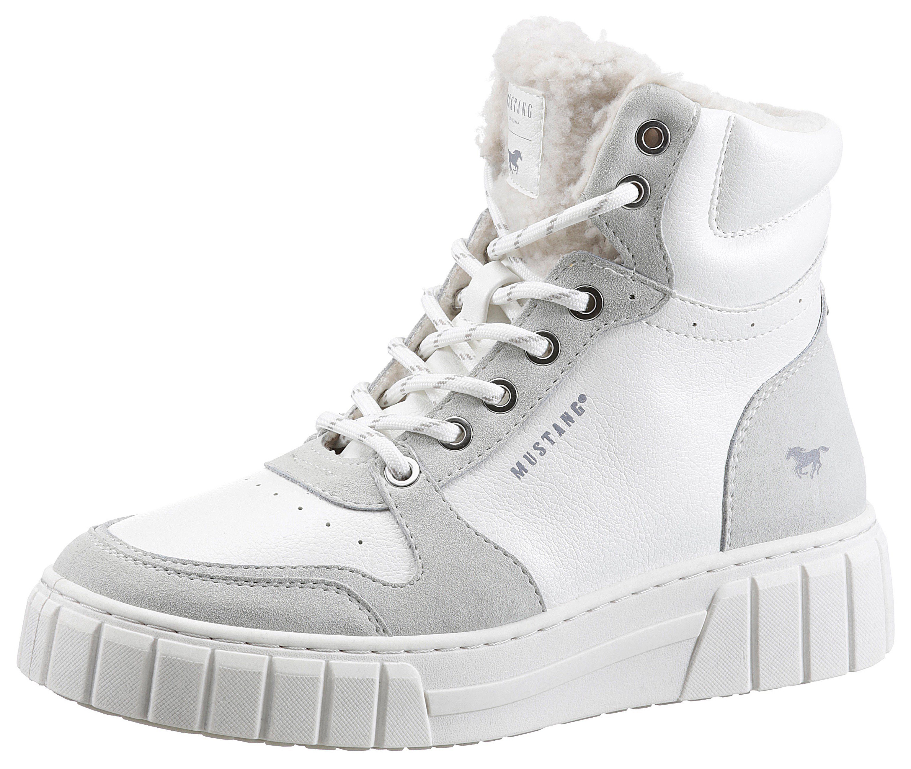 Mustang Shoes Winterboots in sportiver Optik Aus weichem Lederimitat mit Warmfutterzunge