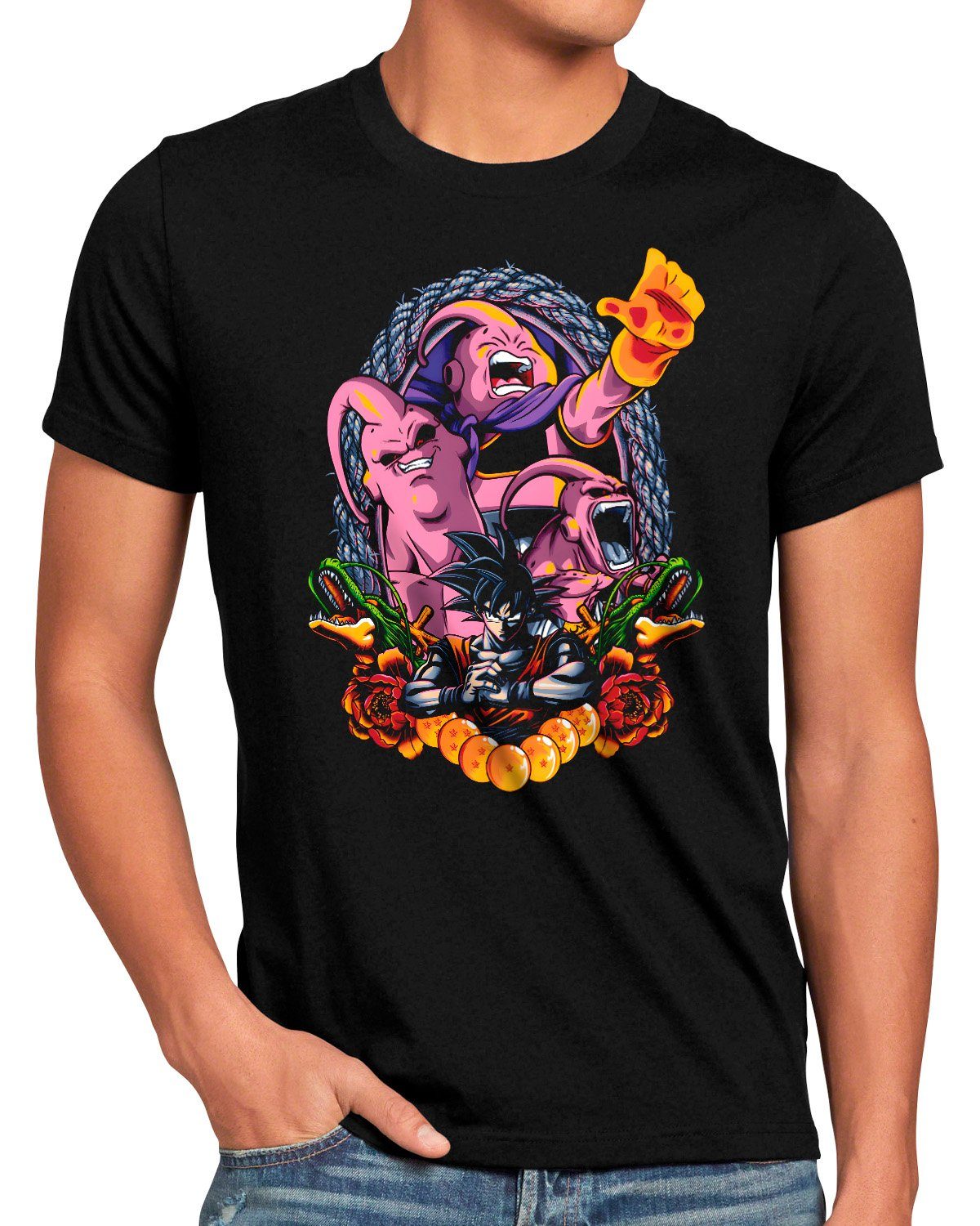 style3 Print-Shirt Herren T-Shirt Invade the Earth super dragonball z gt songoku breakers the kakarot