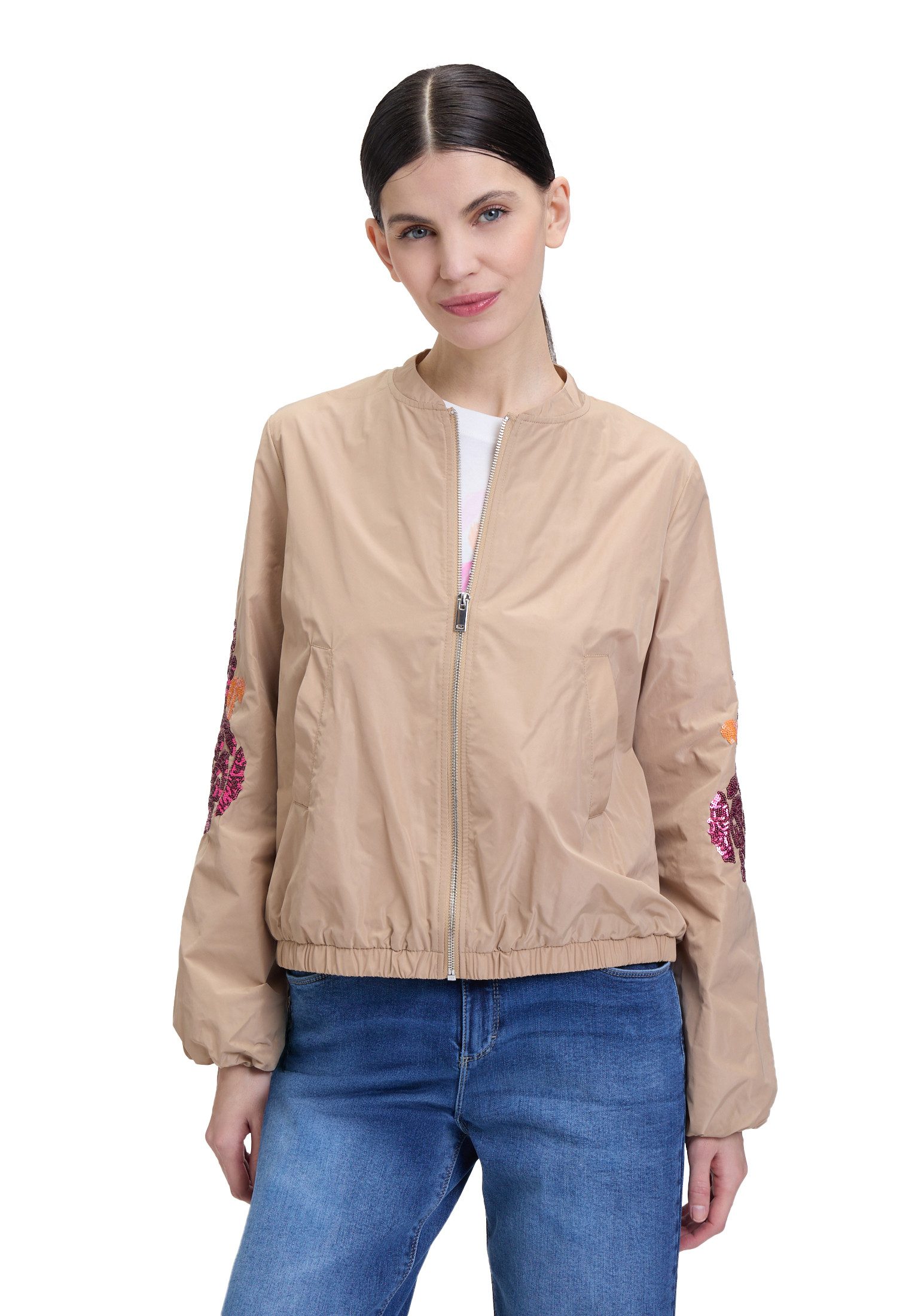 Jackenblazer Cartoon Damen Blouson mit Pailletten