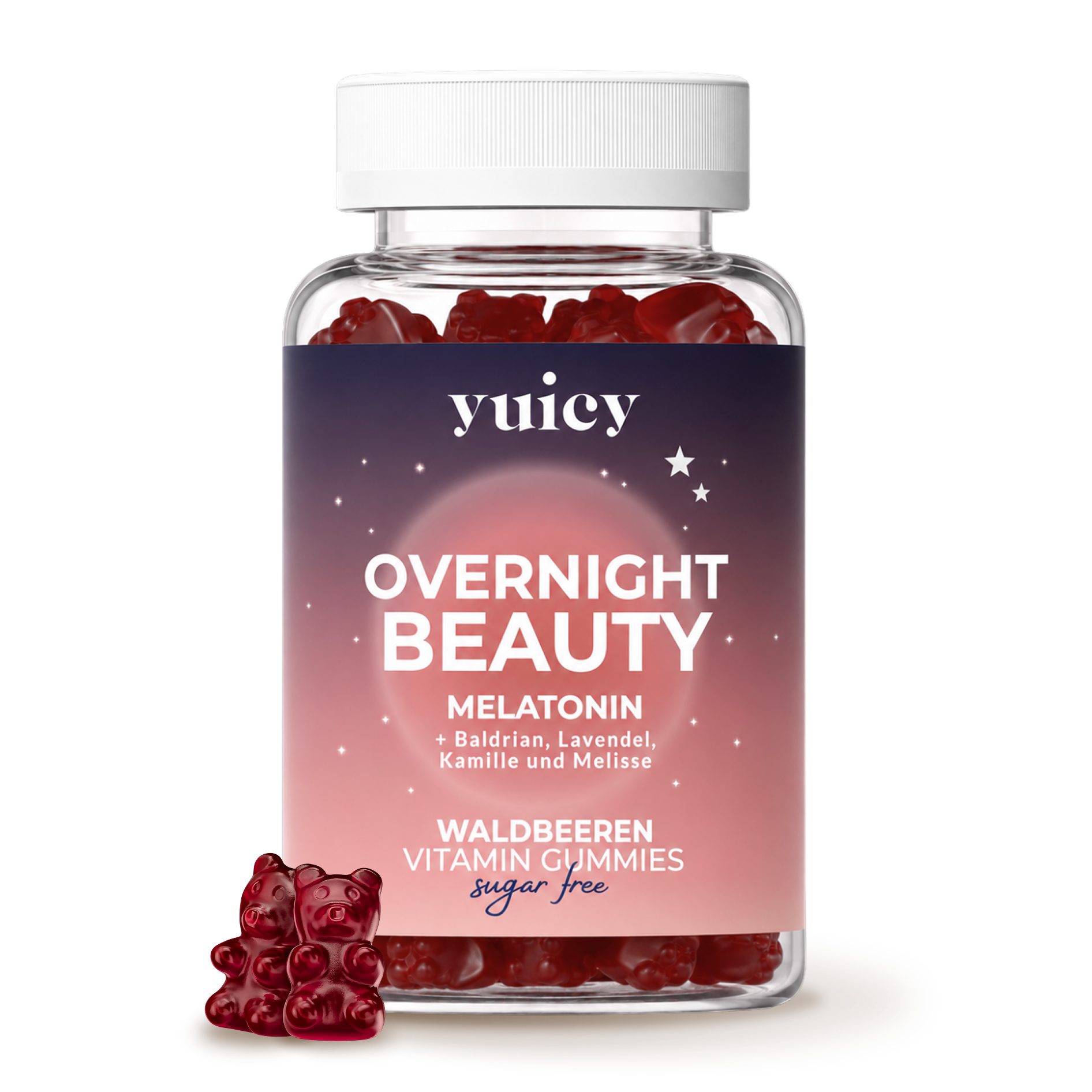 yuicy Overnight Beauty - Melatonin Gummies Zum Einschlafen Gummies, 60 St., 120 g