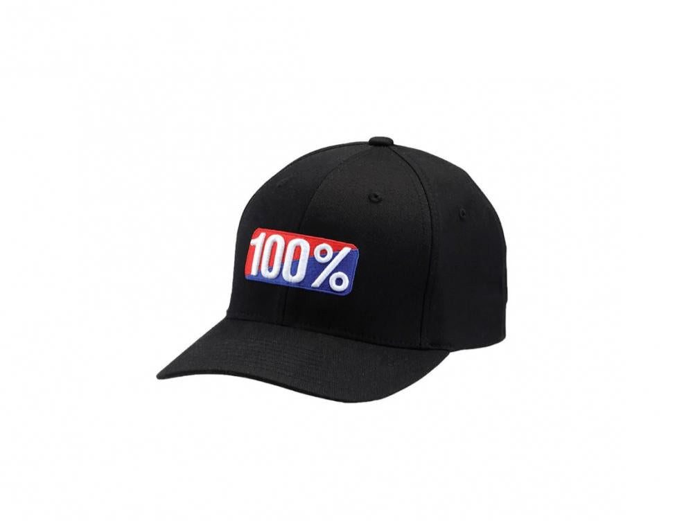 100% Fleecemütze 100% Classic X-Fit flexfit hat S/M black - stylische Cap mit perfektem