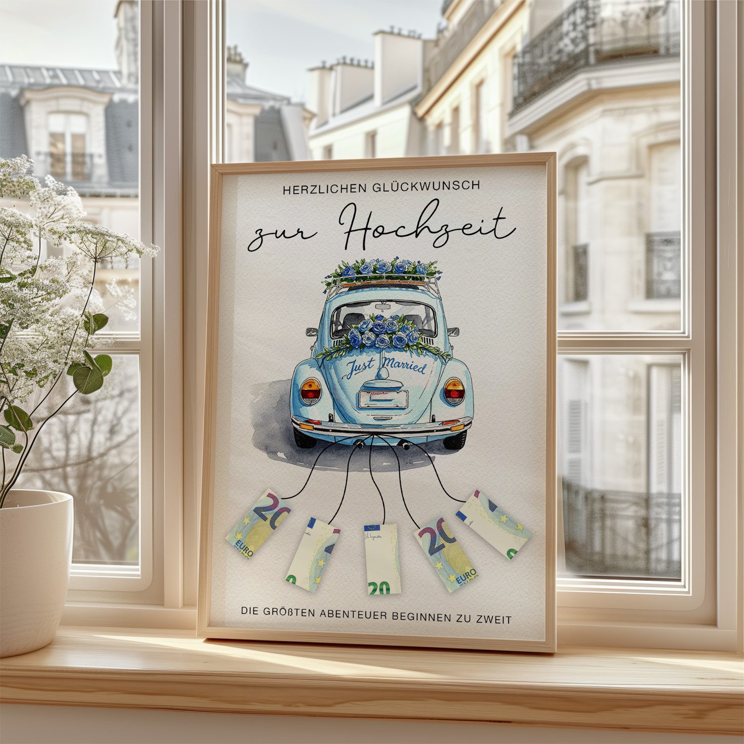 Tigerlino Poster Geldgeschenk zur Hochzeit Brautpaar Hochzeitsgeschenk Geld – Bild 4 von 5