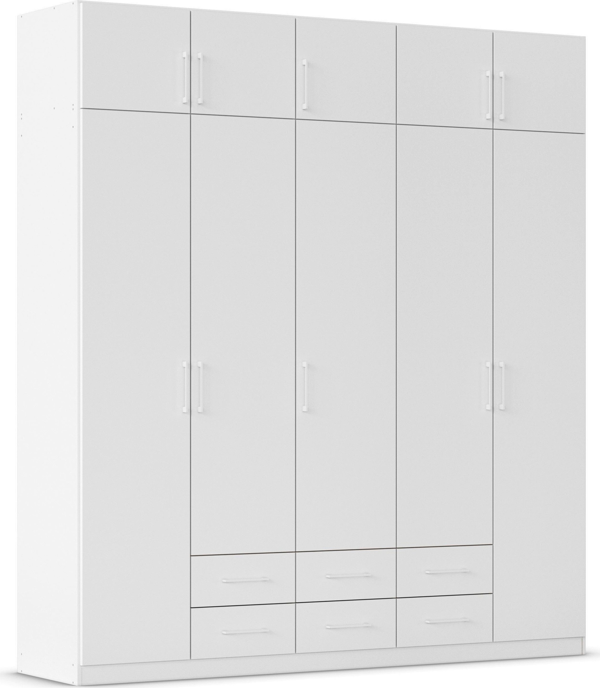 rauch Kleiderschrank Schrank Garderobe Wäscheschrank GAMMA in 4 Breiten 91-226 cm (3 verschiedene Ausstattungen BASIC/CLASSIC/PREMIUM (inkl. SOFT-CLOSE) mit Schubladen und Schrankaufsatz, schlichtes Design MADE IN GERMANY