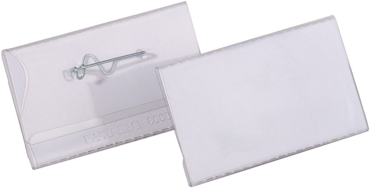 Hinweisschild Namensschilder 54x90mm quer mit Nadel VE=50 Stück