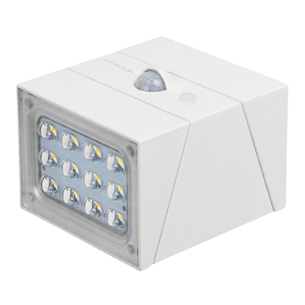 LUXULA LED Solarleuchte LUXULA Solar-Wandleuchte 300lm 3000-6000K Warm-Kaltweiß, LED fest integriert, CCT, Warm- Tageslichtweiß, Nachhaltig
