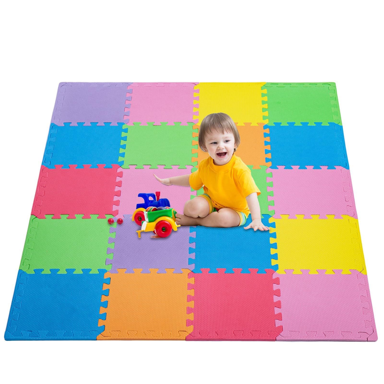 Youyijia Schaumstoffeinlage 20-teiliges Baby Spielmatten-Set, 30 x 30 x 1 cm