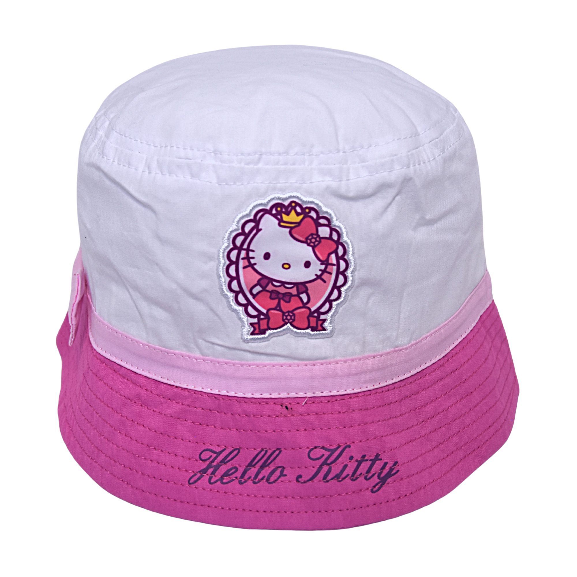 Hello Kitty Fischerhut Kinder Bucket Hut cm 52-54 Größe Weiß