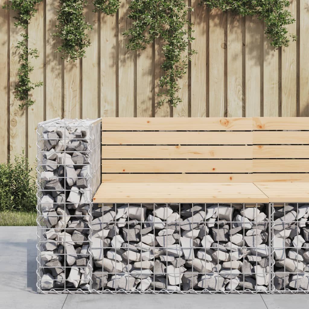 Gartenbank aus massivem Kiefernholz mit verzinktem Stahl 92x71x65,5 cm