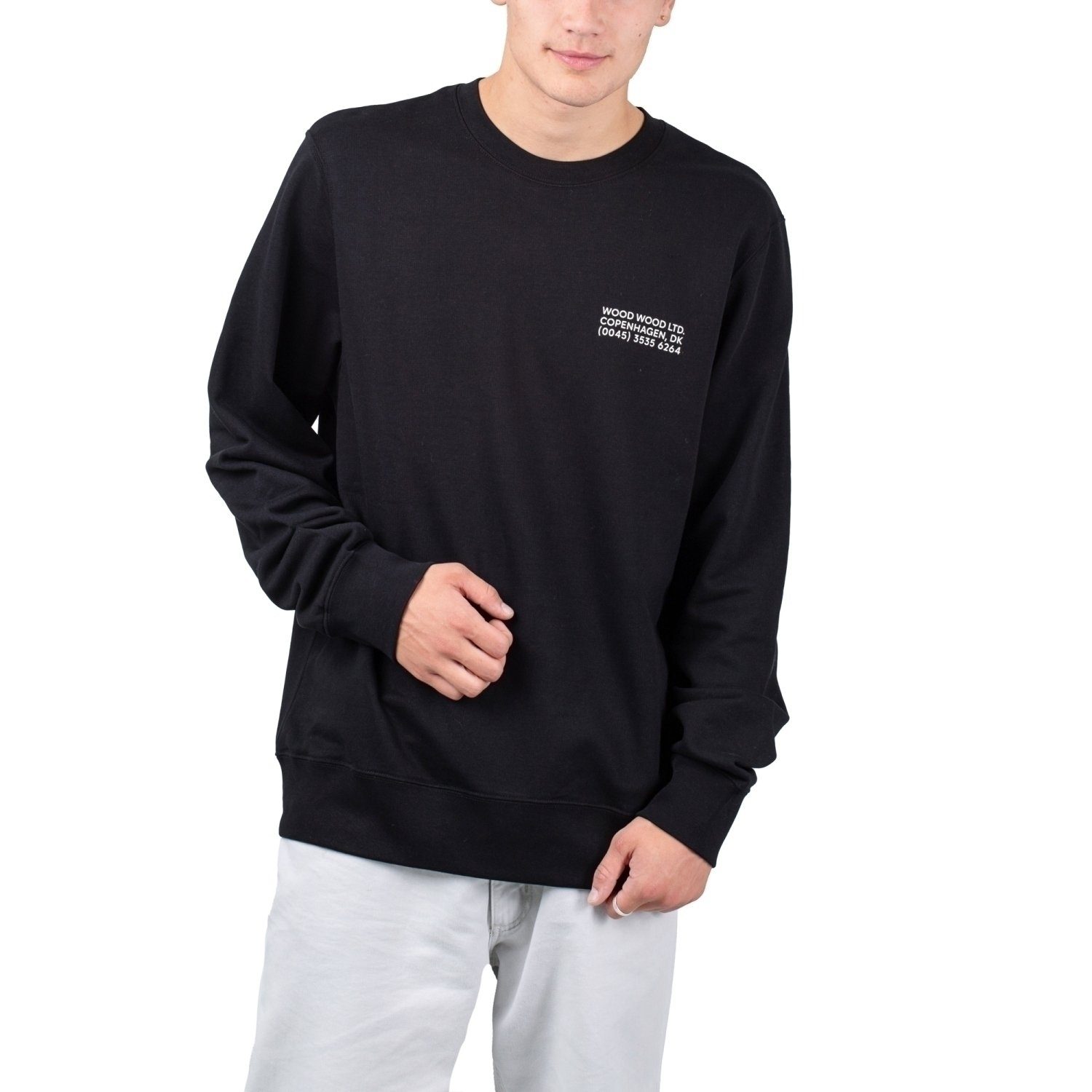 Hugh Black Info WOOD WOOD Sweater Sweatshirt Wood Wood